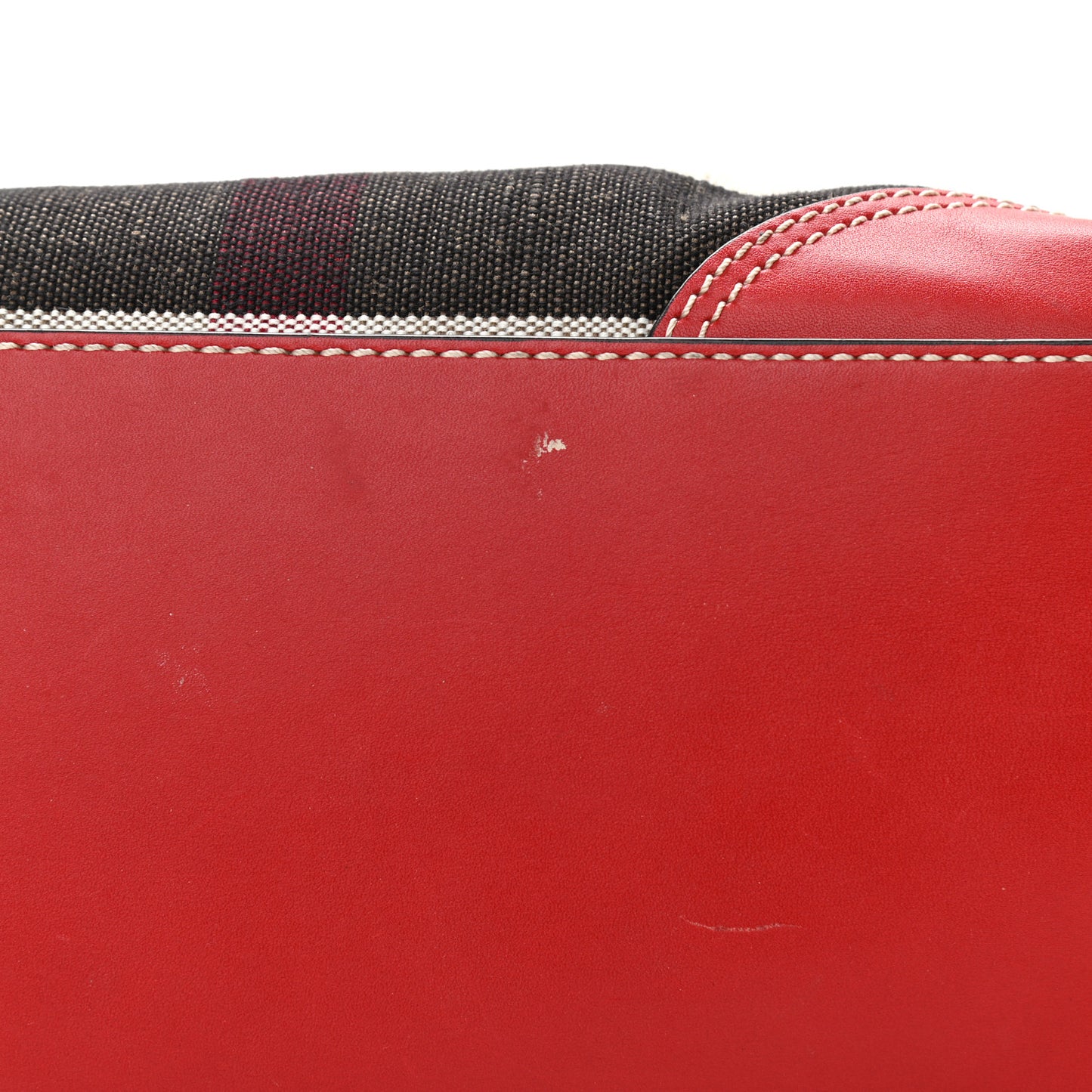 Canvas Mega Check Medium Maidstone Cadmium Red