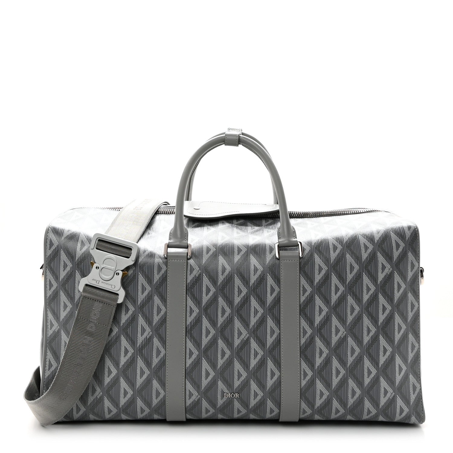 Christian Dior Coated Canvas CD Diamond Lingot 50 Bag Grey 1526036