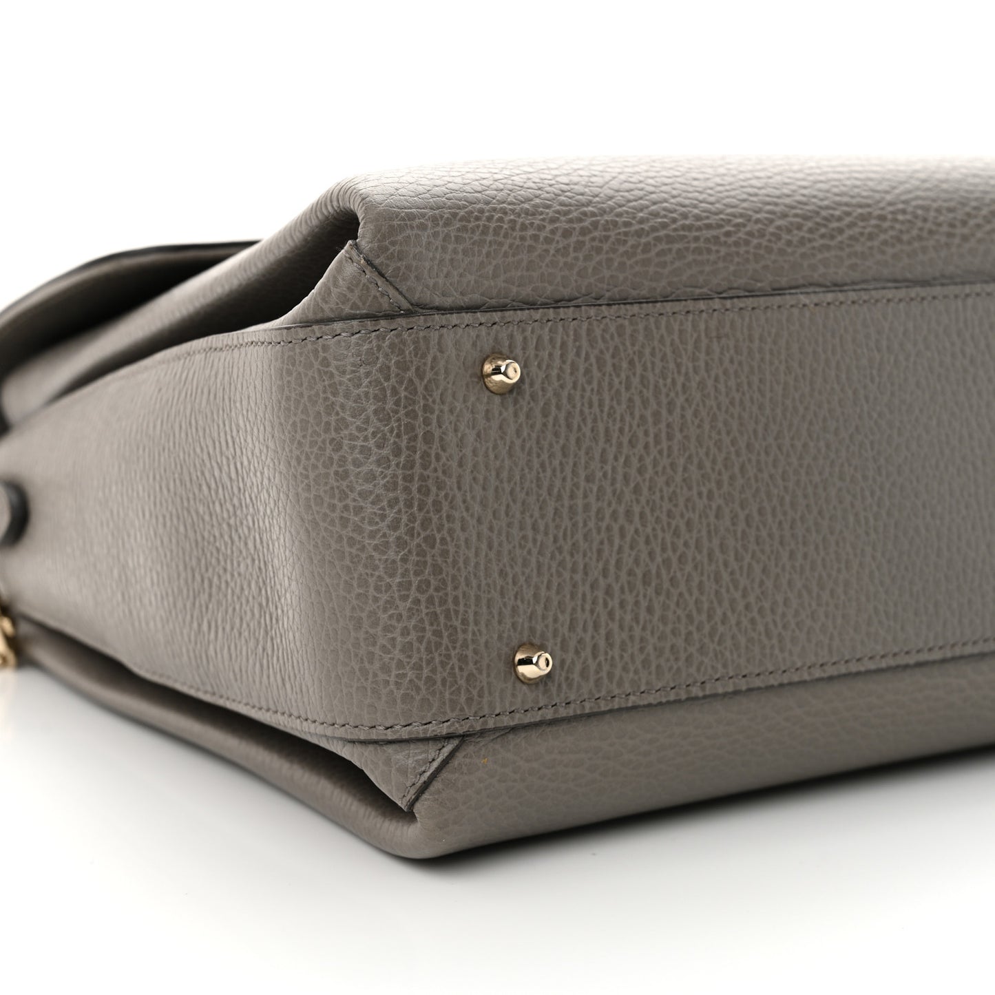 Dollar Calfskin Interlocking G Top Handle Shoulder Bag Loess