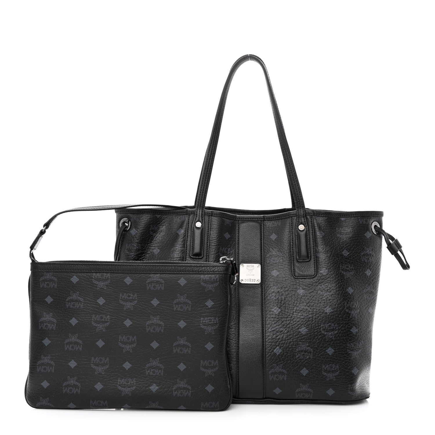 MCM Visetos Medium Liz Reversible Shopper Tote Black 1 of 23