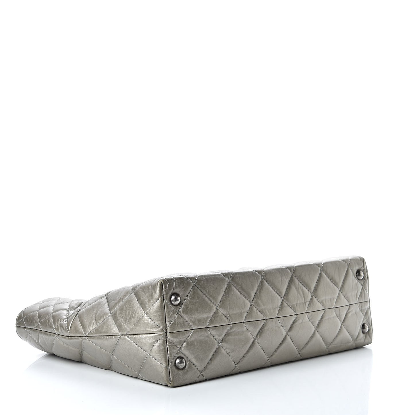 Aged Calfskin Quilted Reissue 2.55 Tote Light Gold