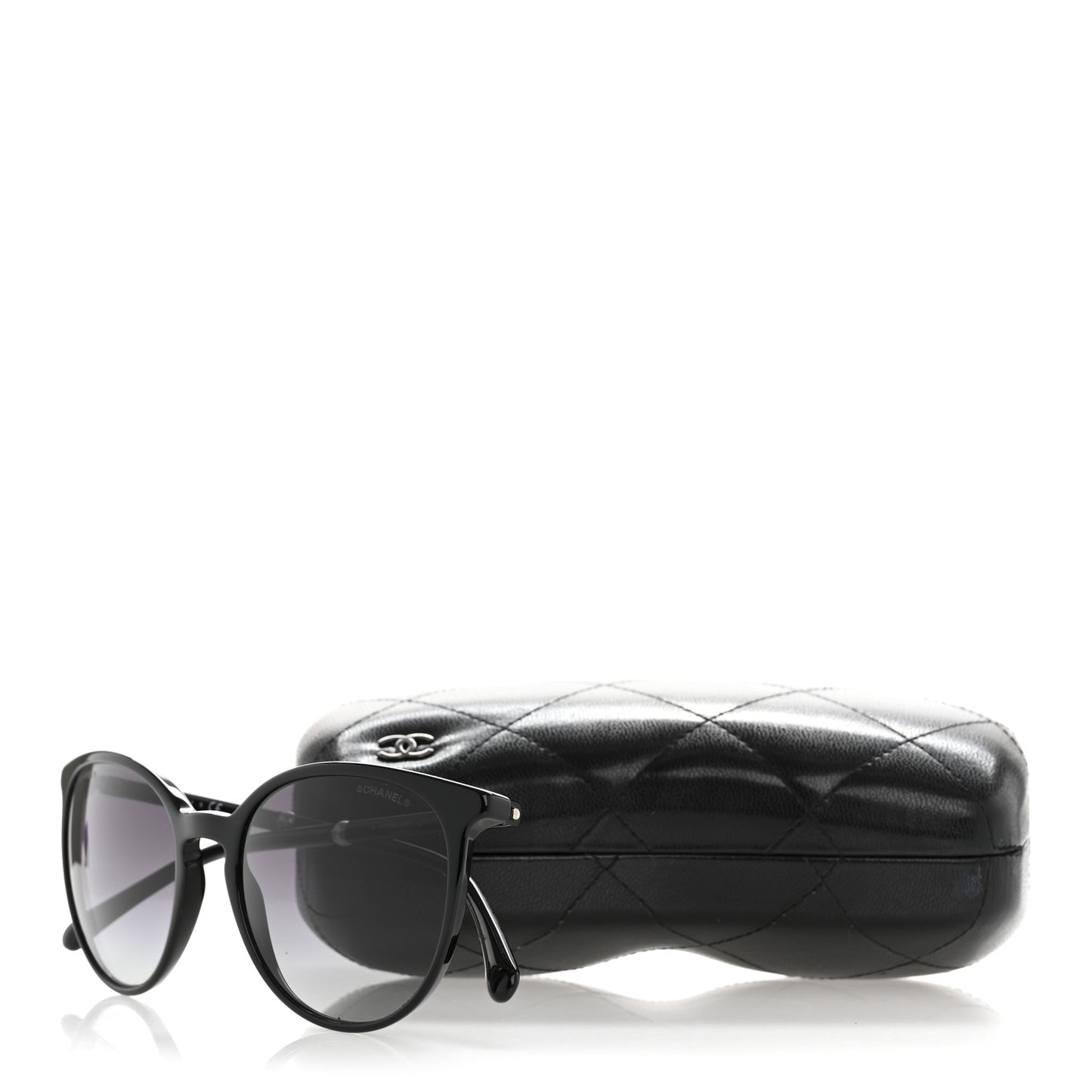 Acetate Butterfly Pearl Sunglasses 5394-H Black