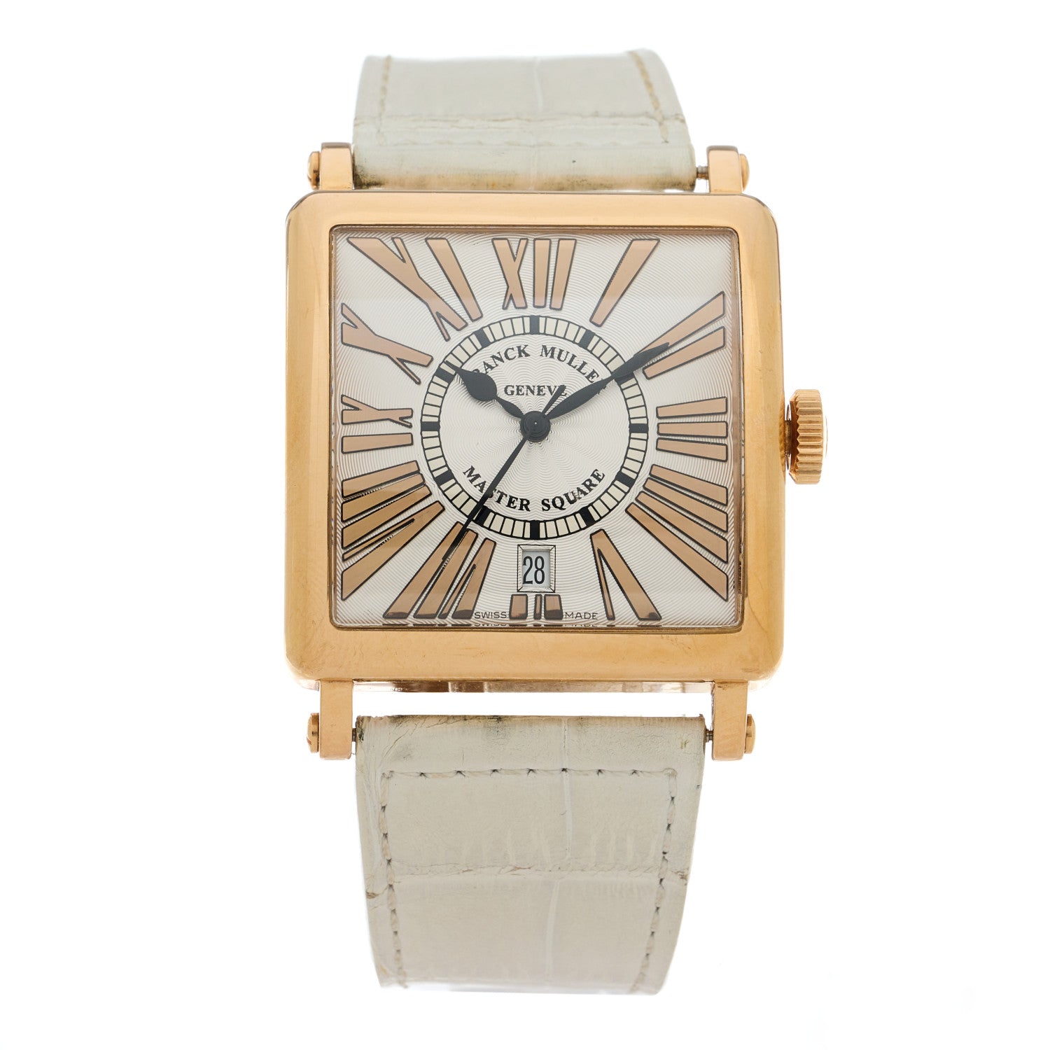 Franck Muller 18K Rose Gold Alligator 37mm Master Square Automatic Watch 6000HSCDT 1 of 4