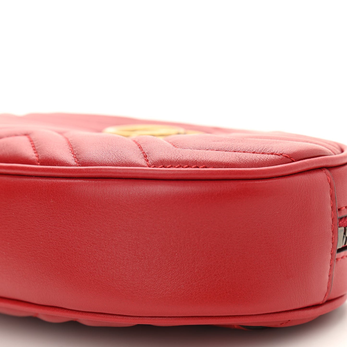 Calfskin Matelasse GG Marmont Belt Bag 85 34 Hibiscus Red