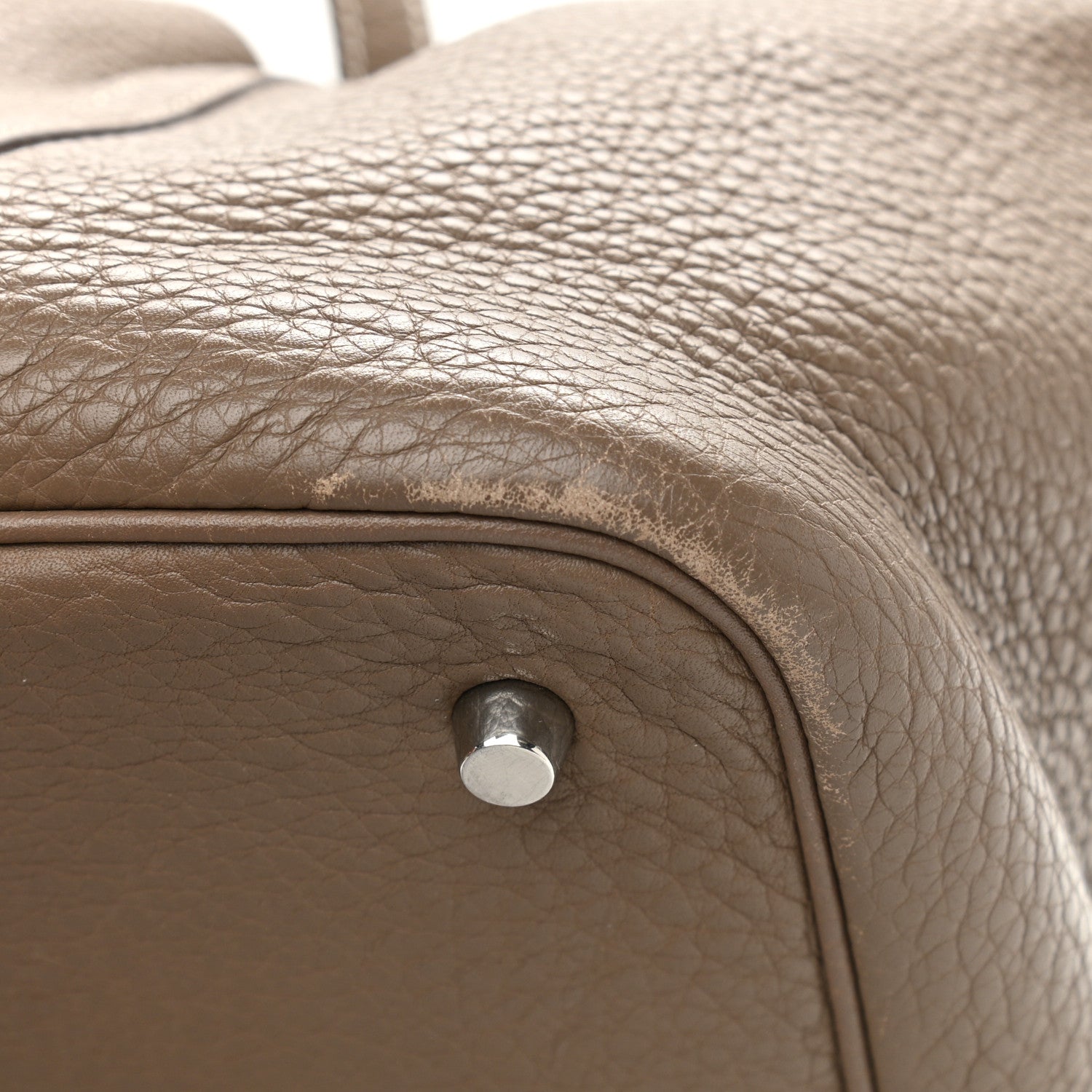 Hermes Taurillon Clemence Picotin 22 MM Etoupe 11 of 13