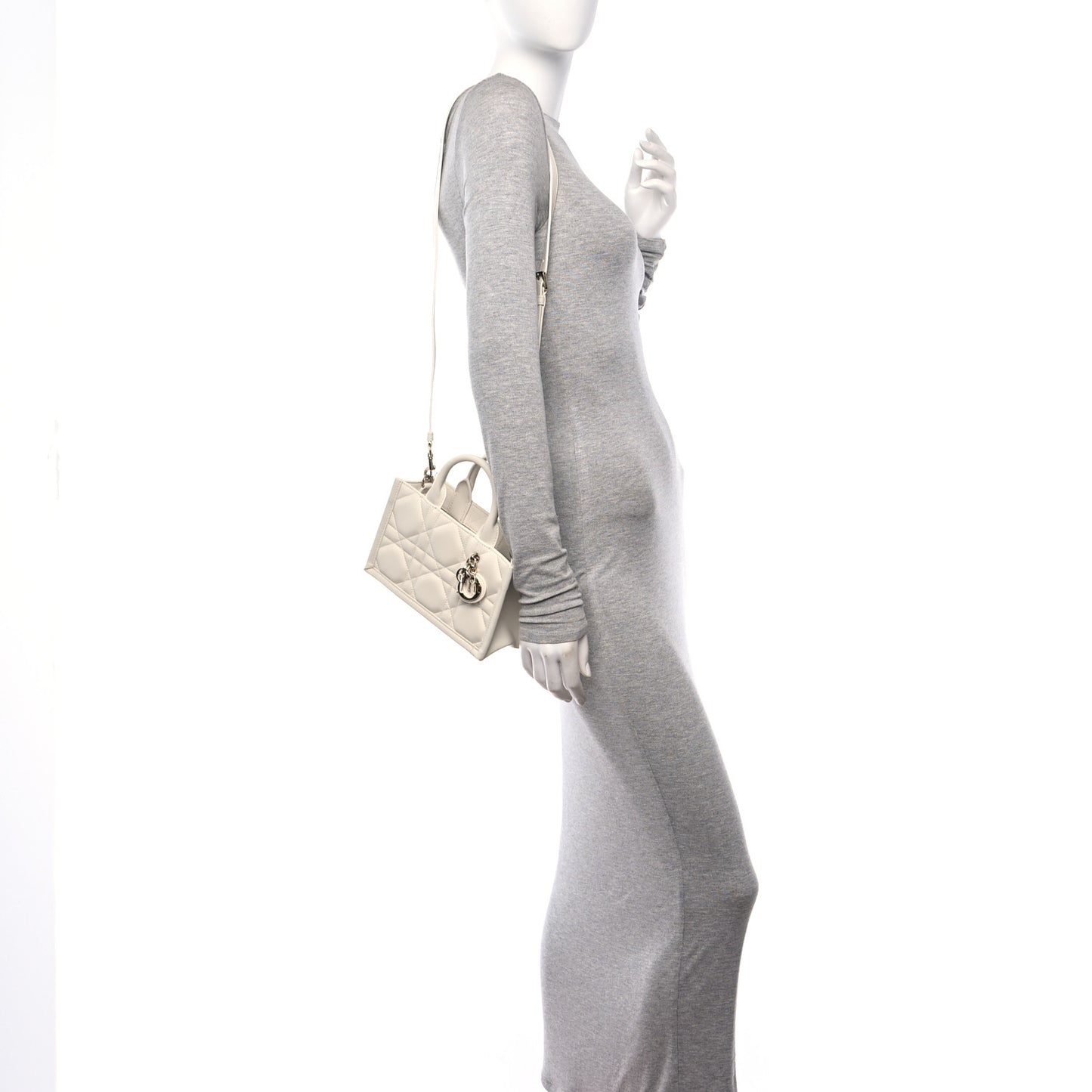 Calfskin Macrocannage Mini Book Tote Latte