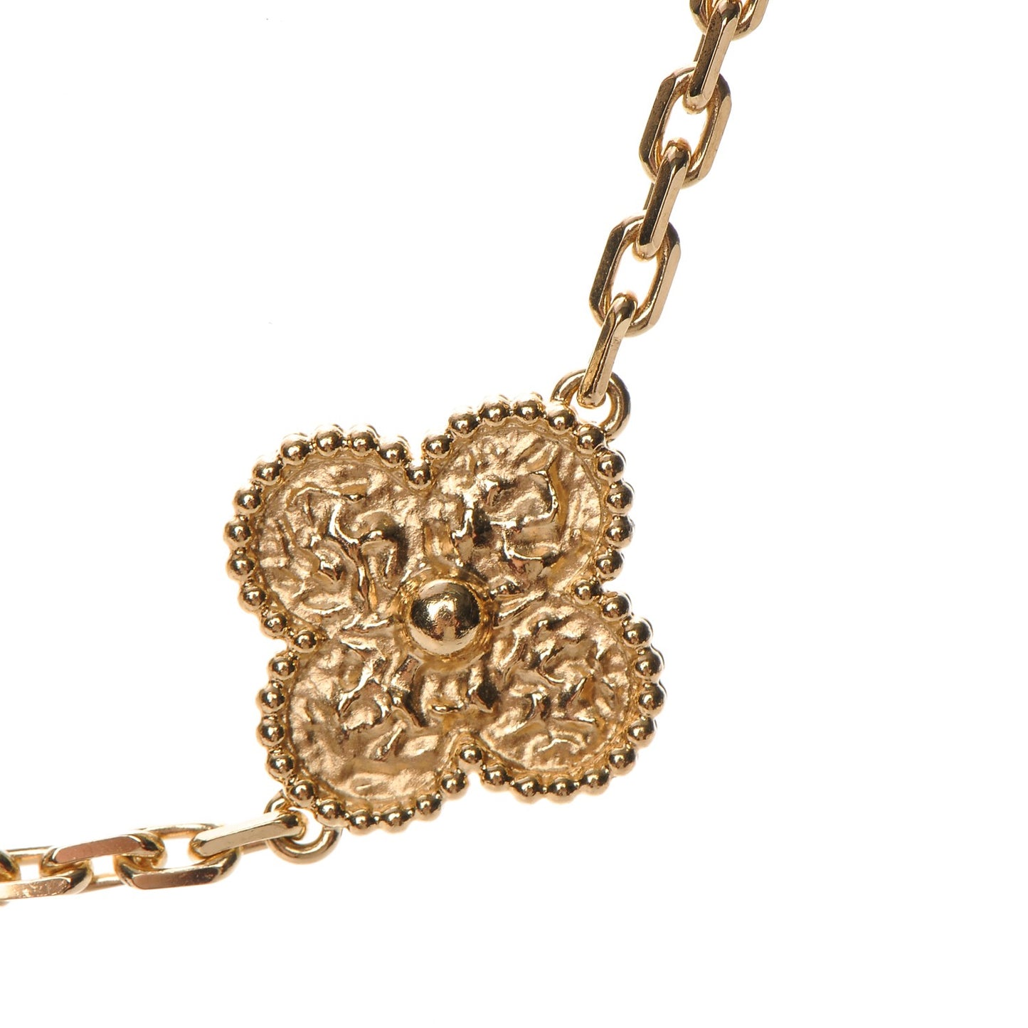18K Yellow Gold 10 Motifs Vintage Alhambra Necklace