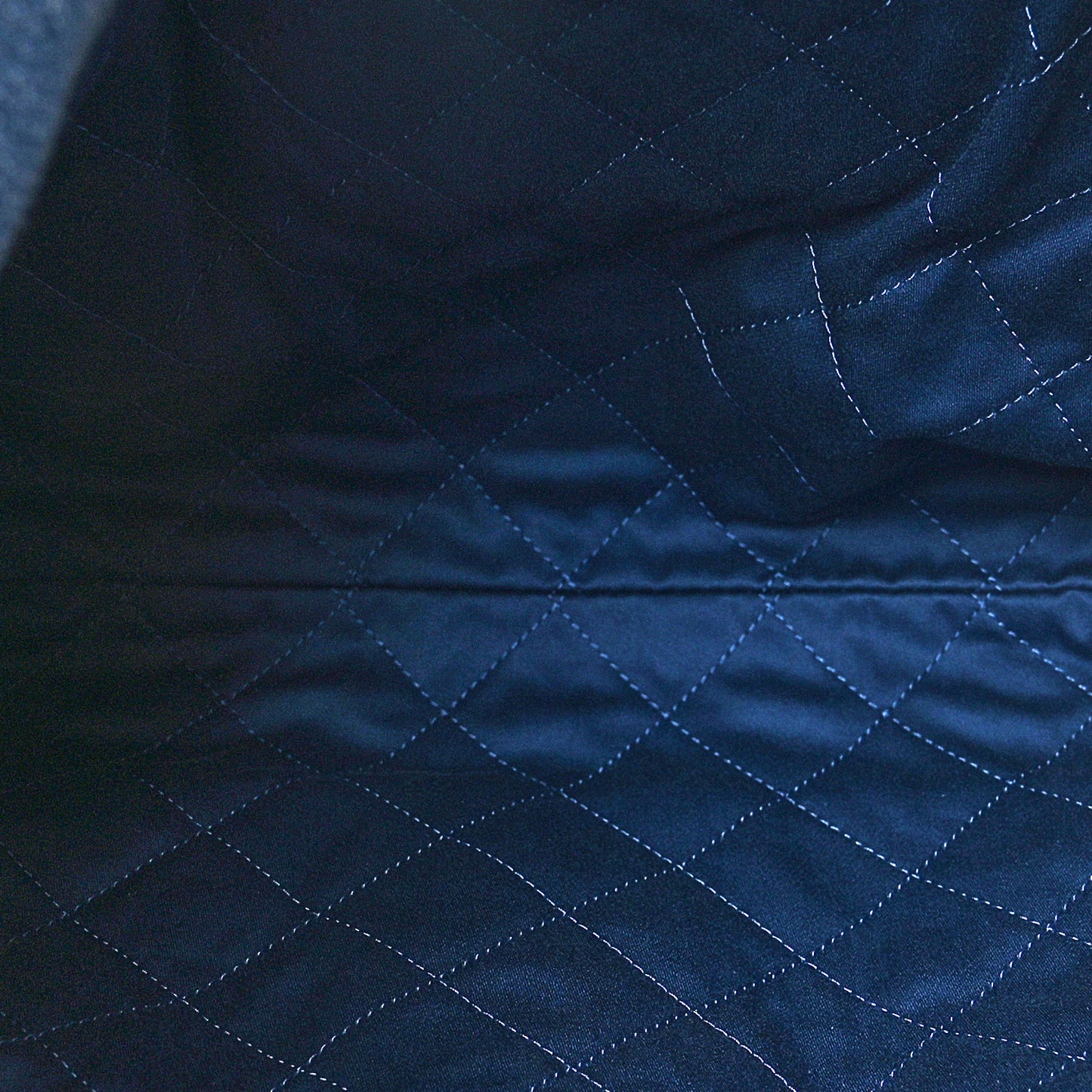 Washed Denim Quilted Studded Small Chanel 22 Blue