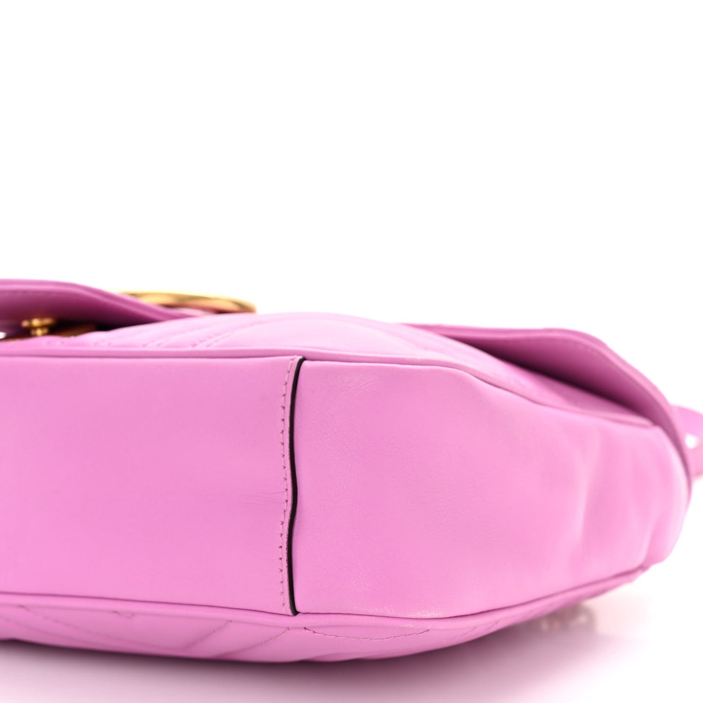 Calfskin Matelasse Medium GG Marmont Shoulder Bag Candy Mousse