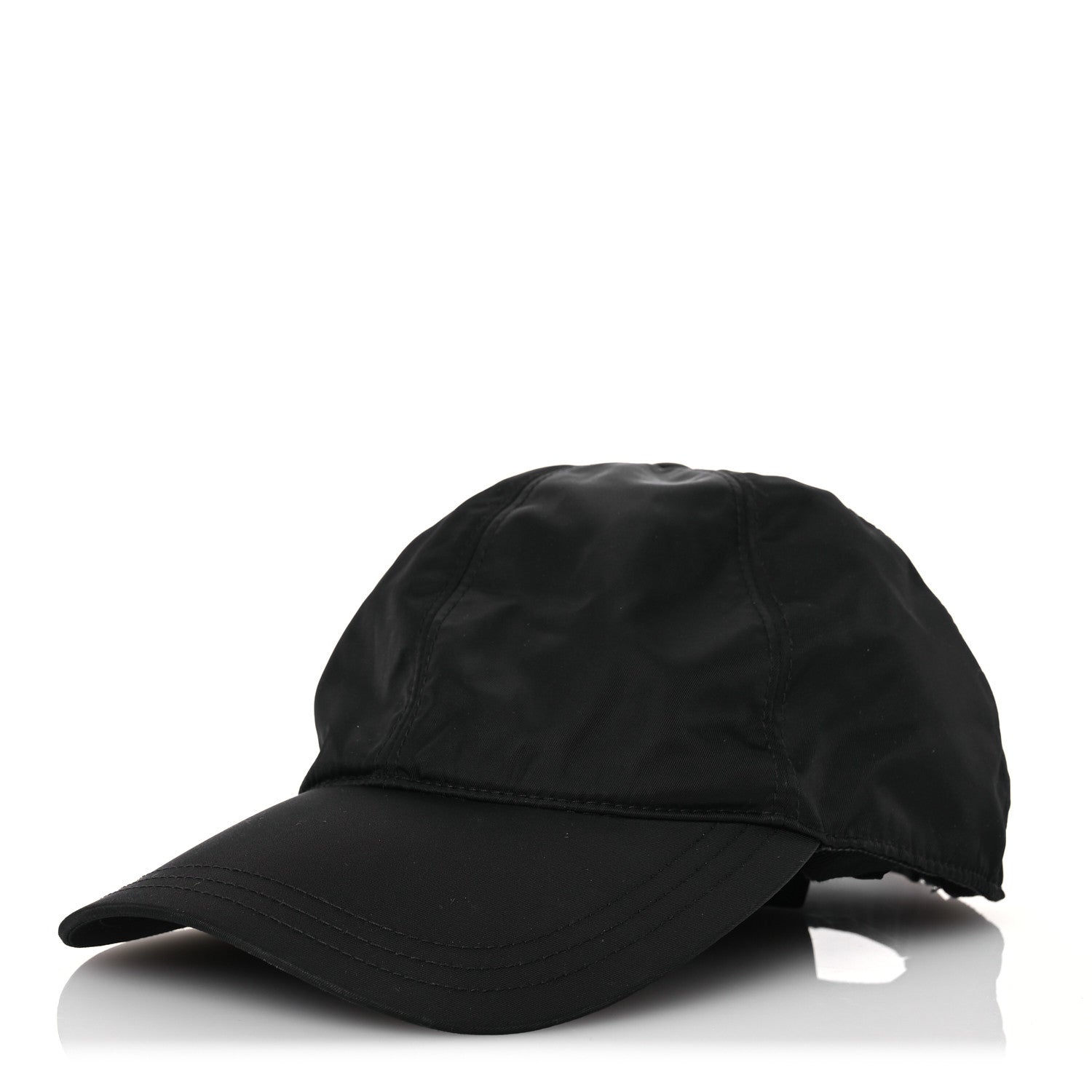 Prada Black Nylon Hat Prada // Black Nylon Logo Hat – VSP Consignment main image 4