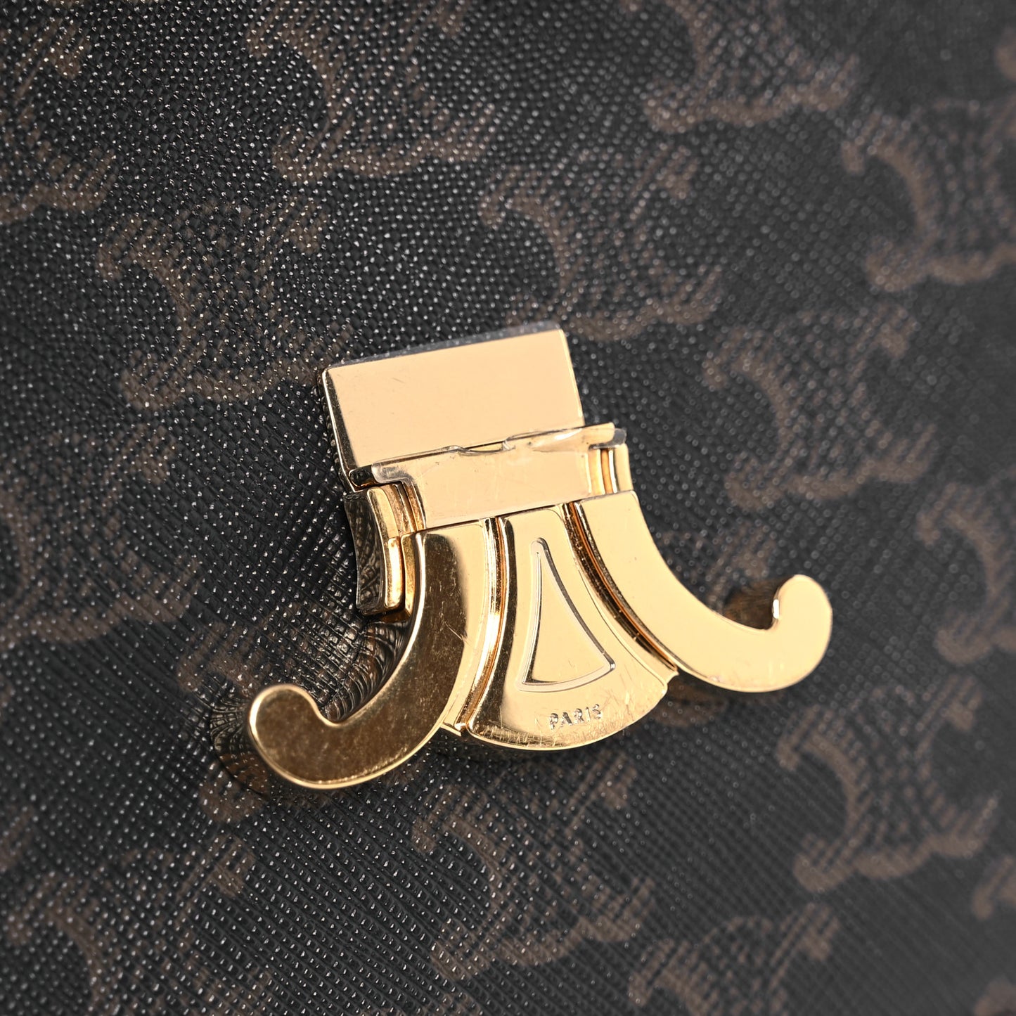Calfskin Triomphe Canvas Medium Triomphe Tan