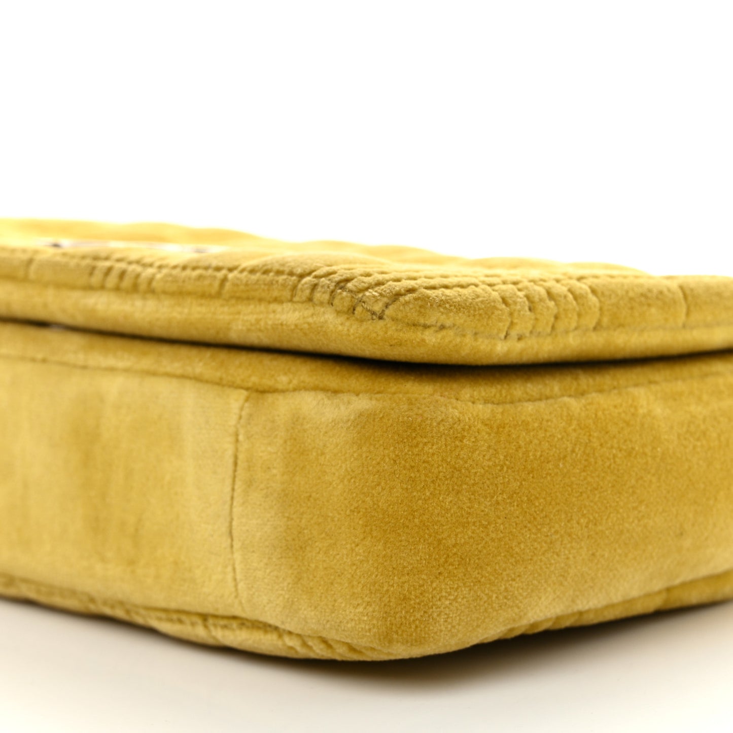Velvet Quilted Mini Lola Bag Yellow
