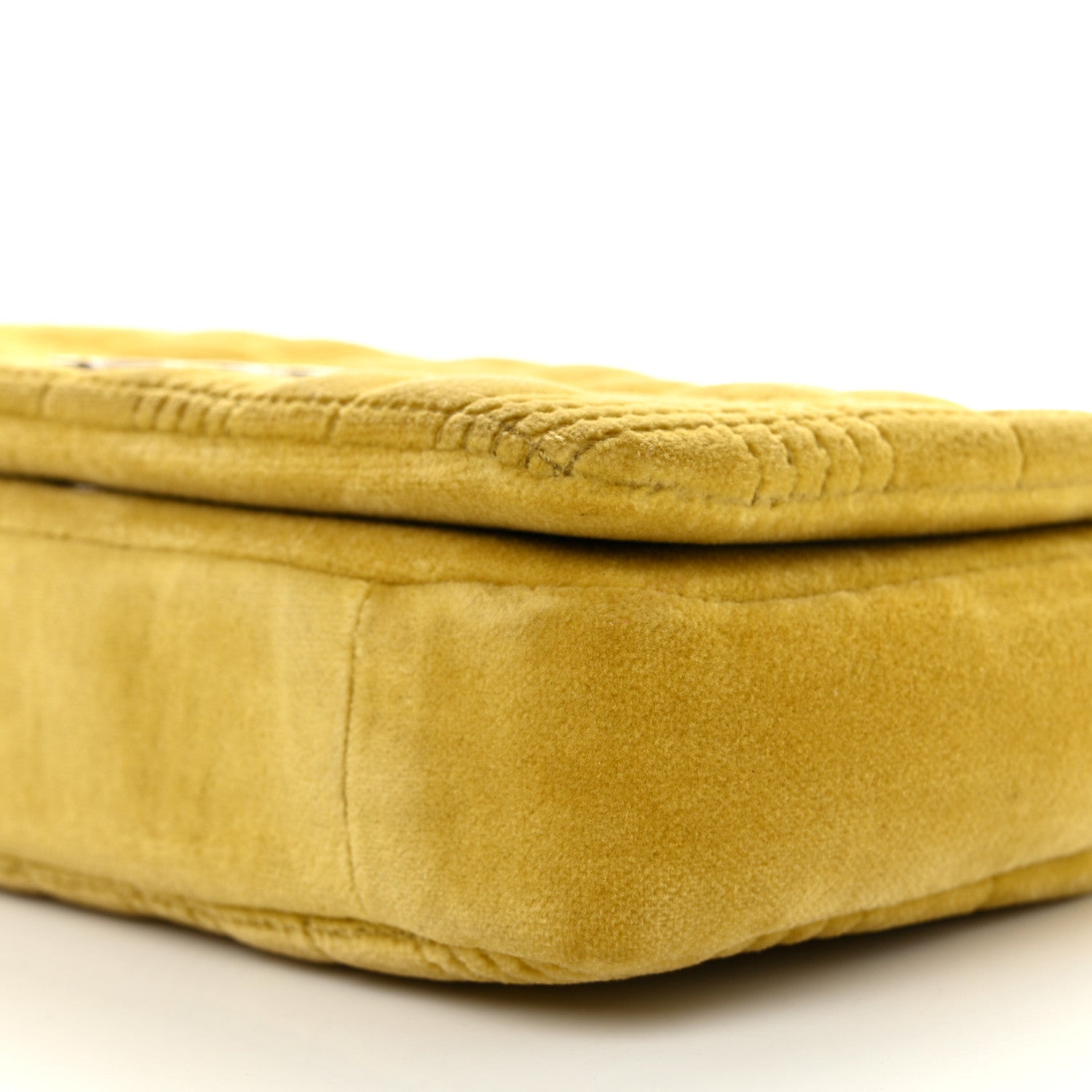 Burberry Velvet Quilted Mini Lola Bag Yellow 10 of 10