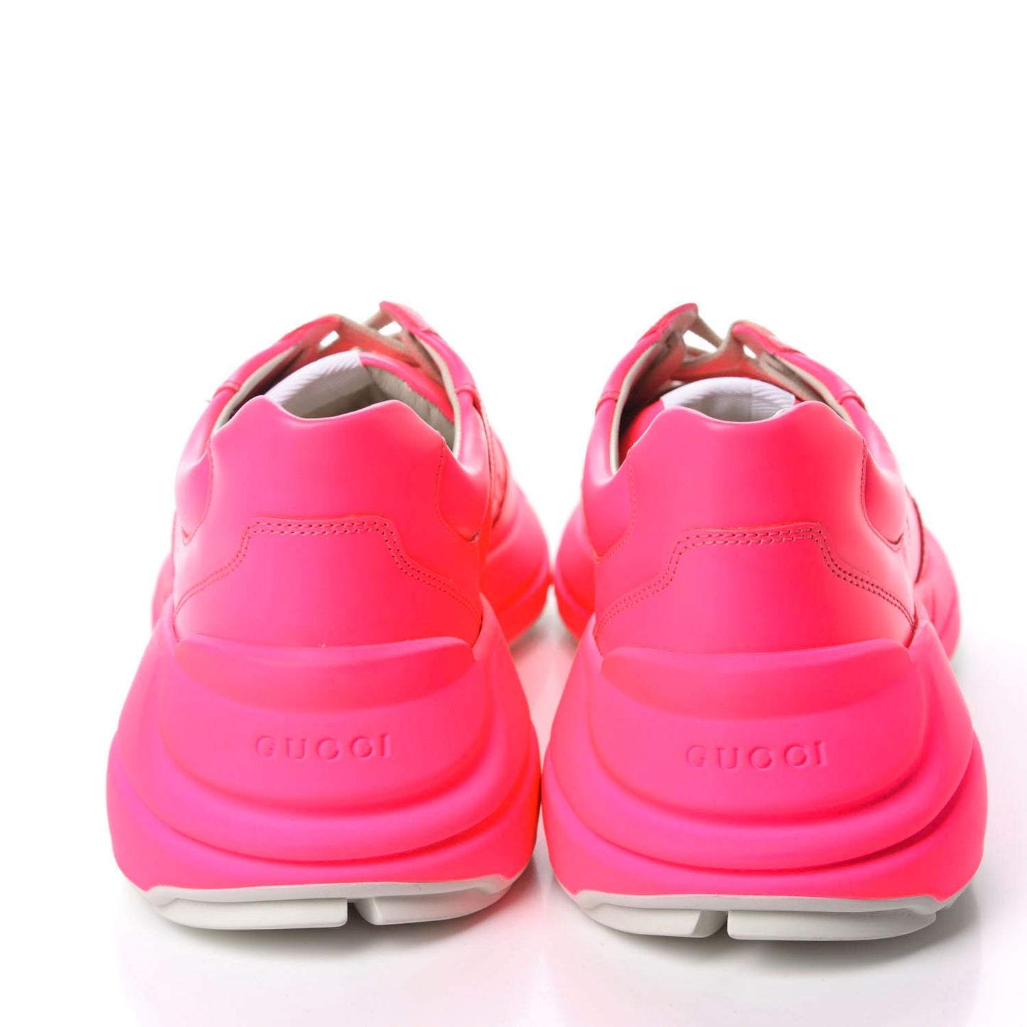 Calfskin Mens Rhyton Sneakers 10 Fuxia Fluo