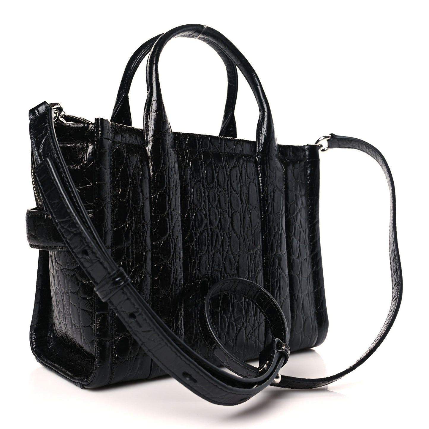 Croc Embossed Small The Tote Bag Black