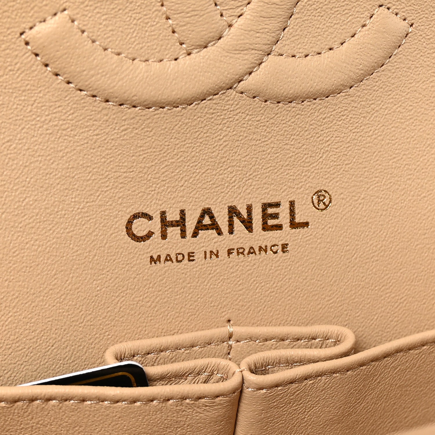 Chanel Caviar Quilted Medium Double Flap Beige 6 of 10