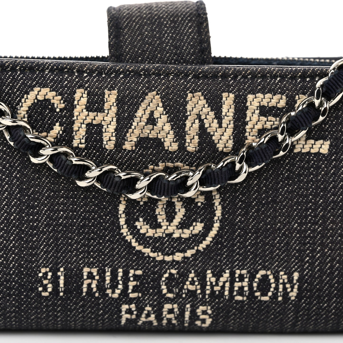 Canvas Deauville Phone Holder Crossbody Dark Blue