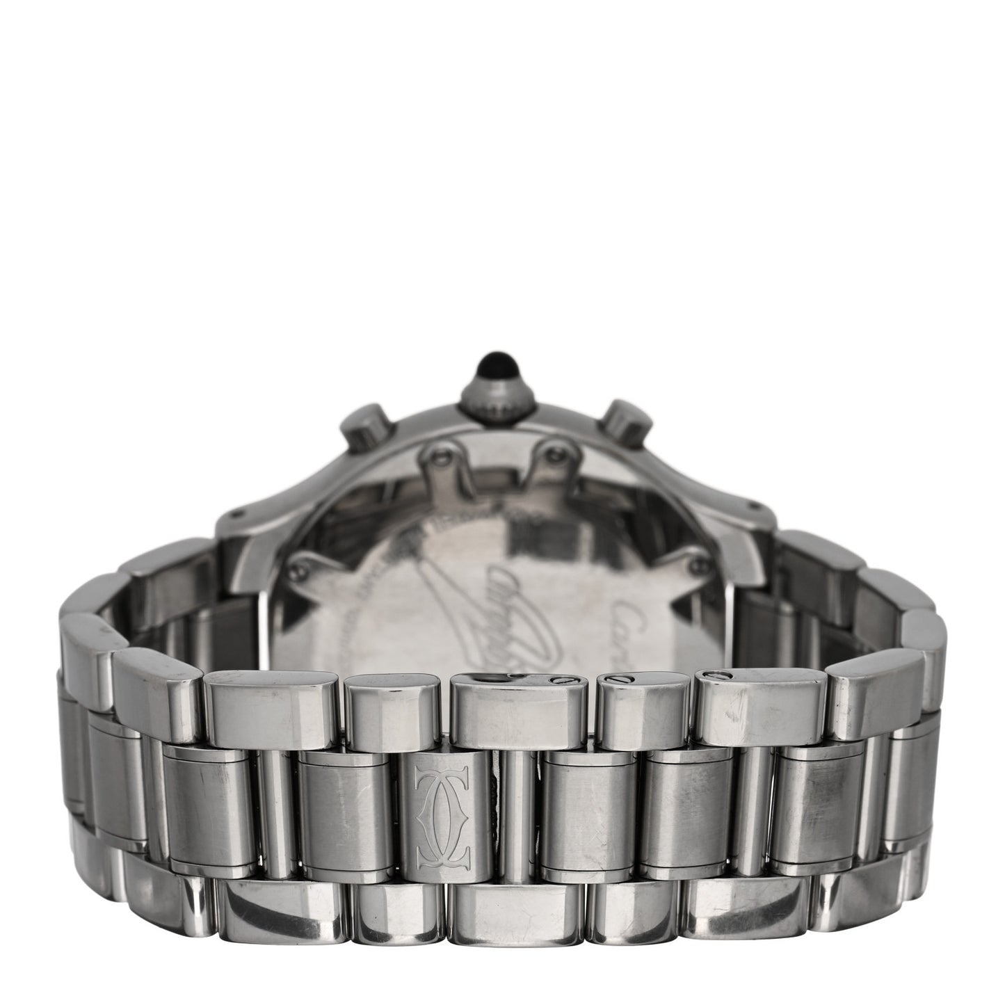 Stainless Steel 38mm Must de 21 Chronoscaph Quartz Watch Black