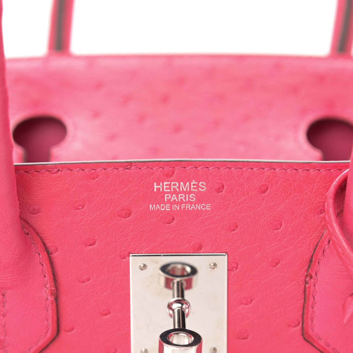 Ostrich Birkin 30 Rose Tyrien