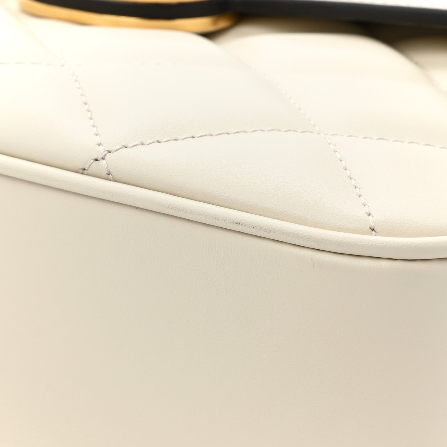 Calfskin Quilted Small Deco Shoulder Bag Mystic White