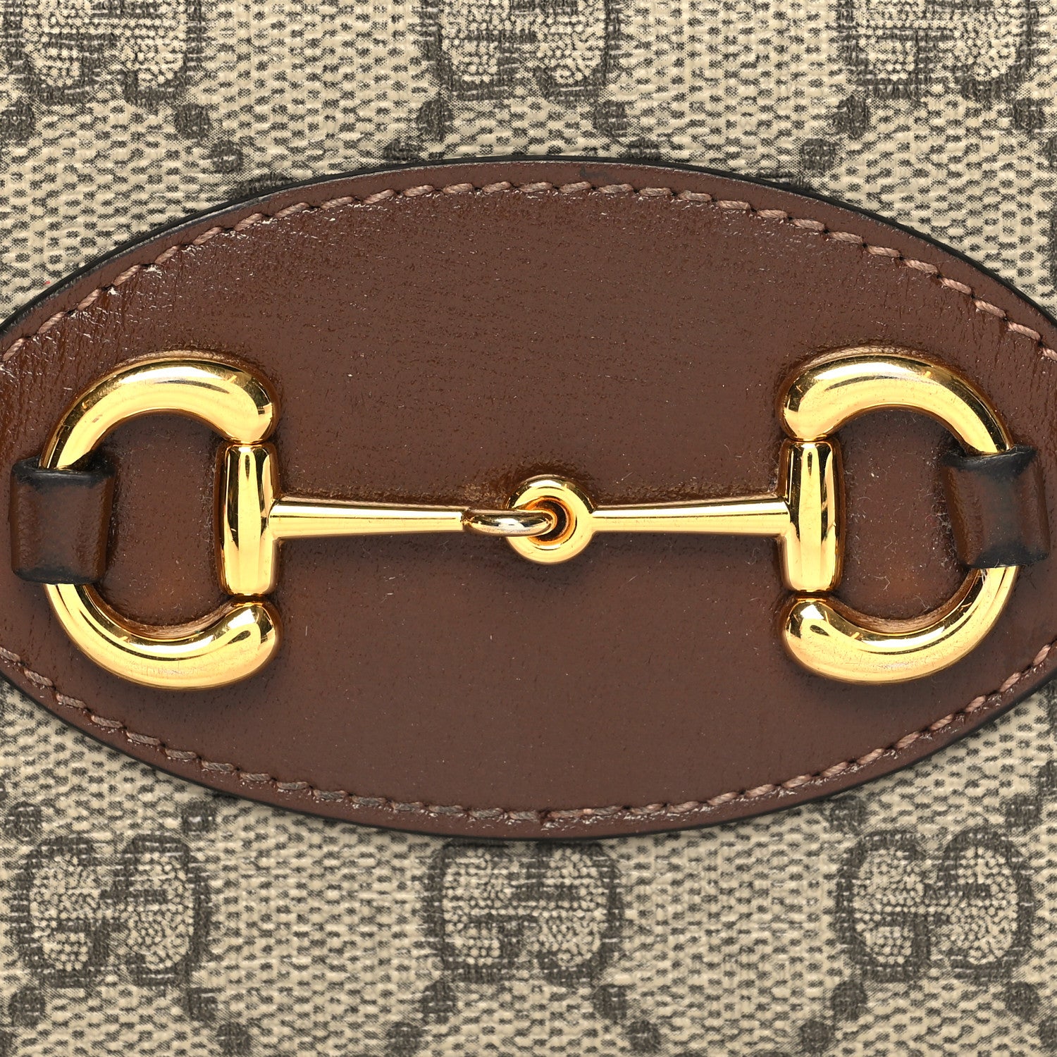 Gucci GG Supreme Monogram Azalea Calfskin Horsebit 1955 Zip Around Wallet Beige Ebony Brown Sugar 8 of 12