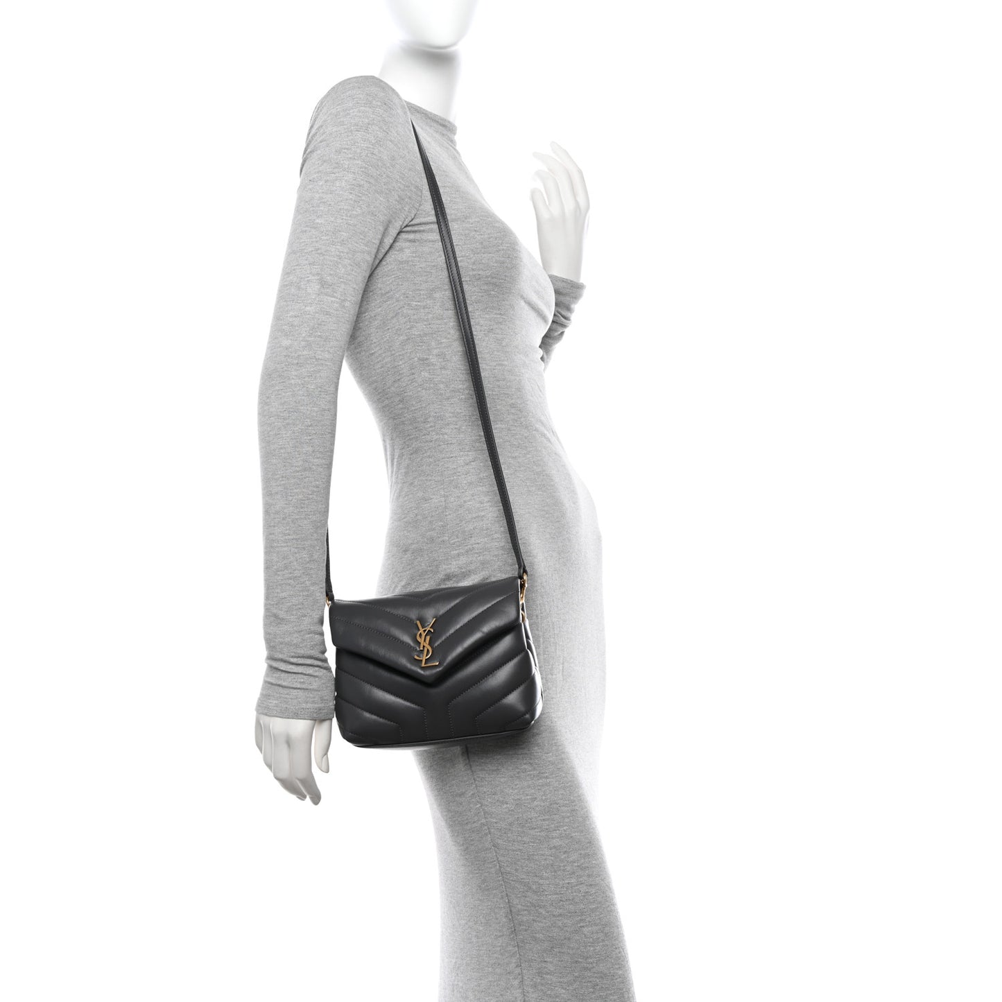 Calfskin Y Quilted Monogram Toy Loulou Crossbody Bag Storm
