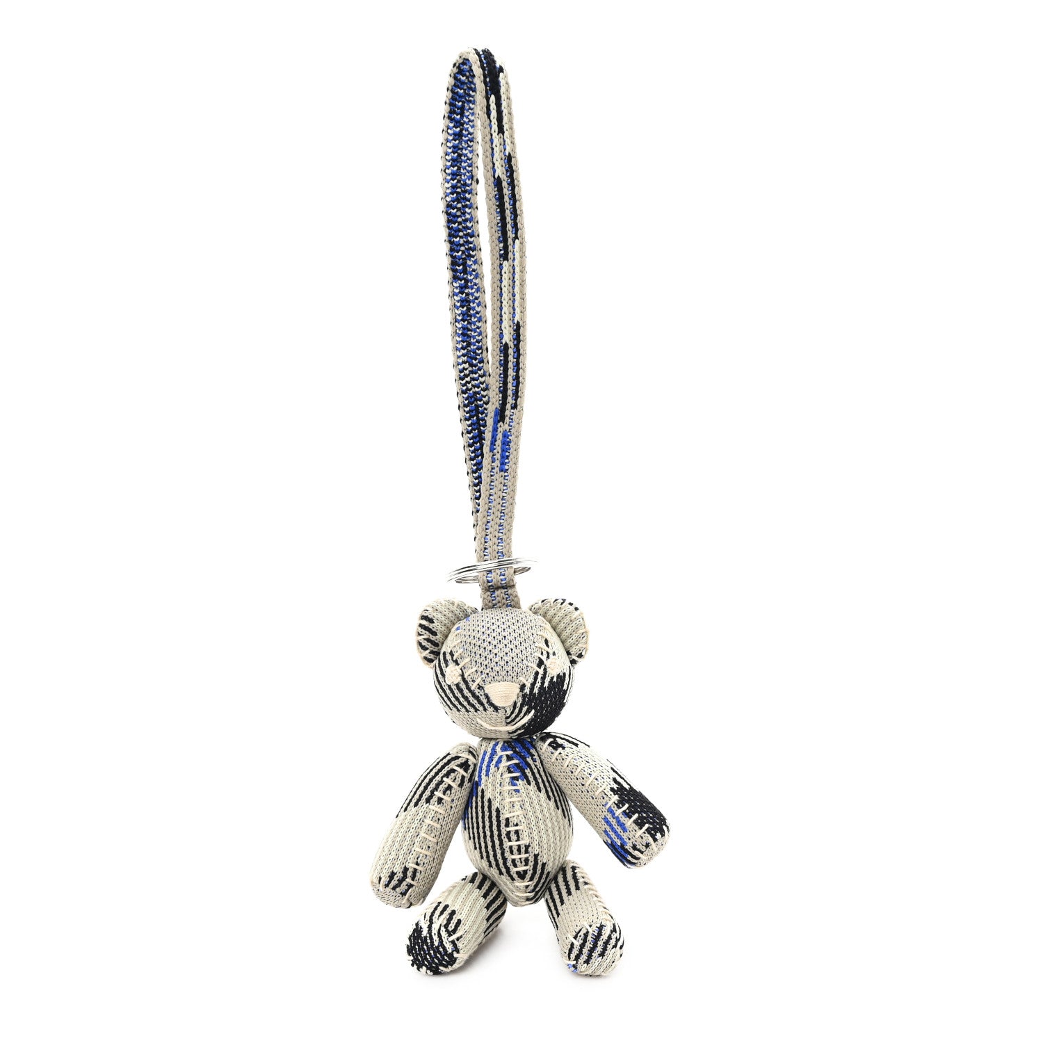 Burberry Knitted Check Thomas Teddy Bear Keychain Charm Lichen