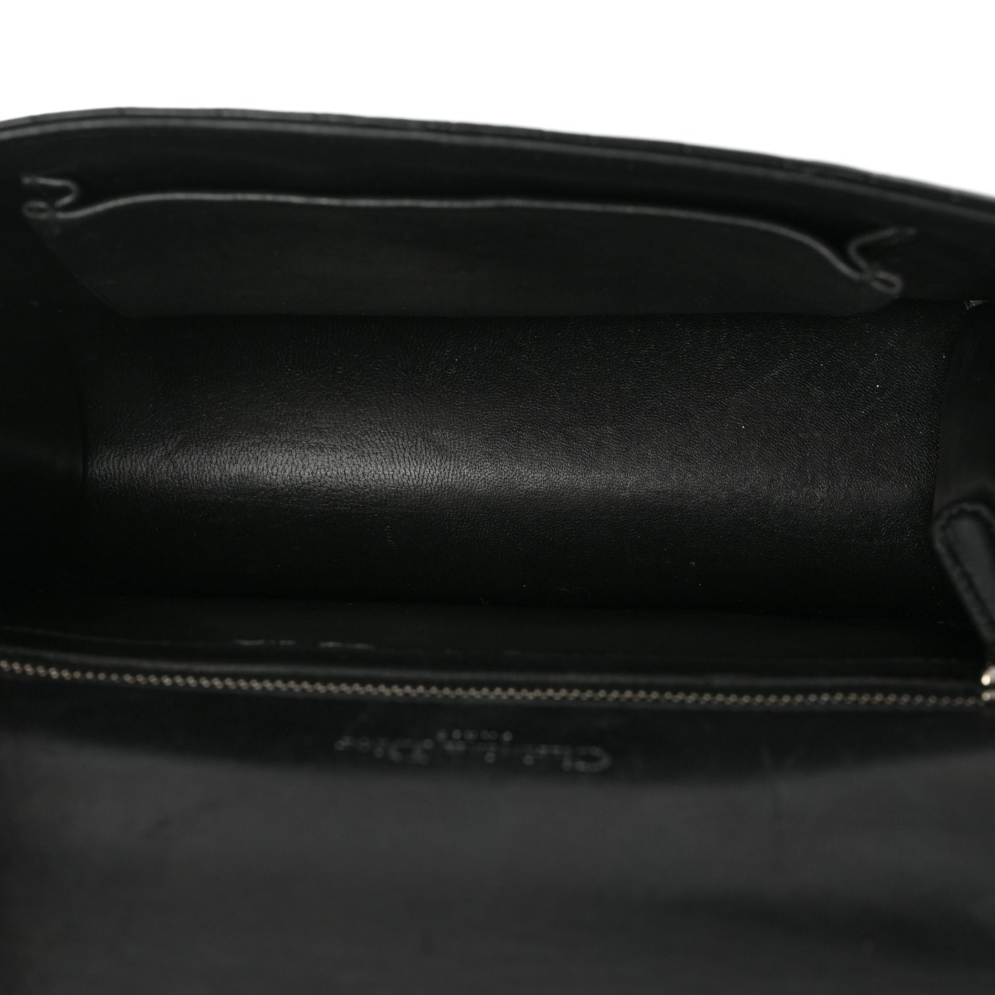 Calfskin Crocodile Embossed Small Diorama Flap Bag Black