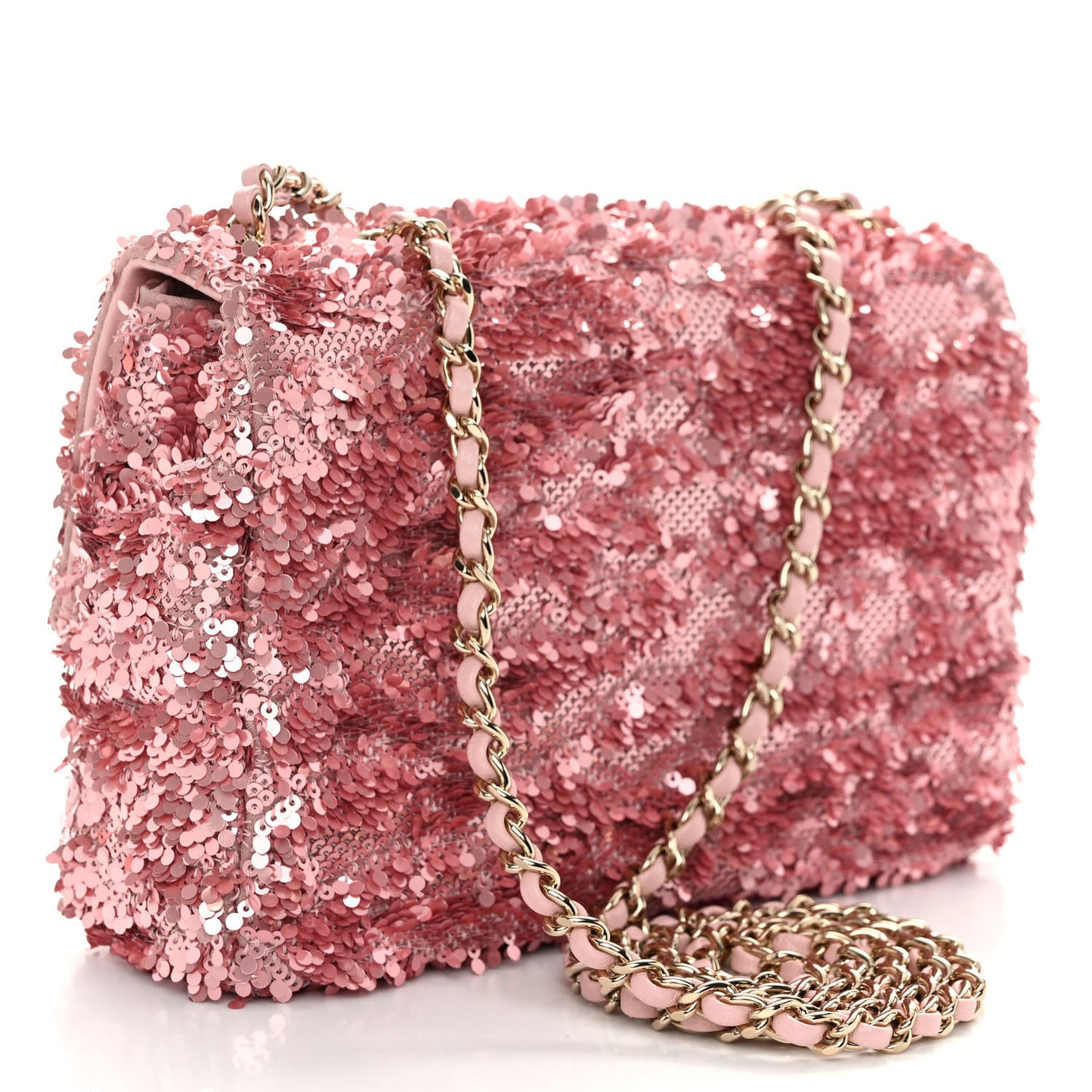 Sequin Mini Rectangular Flap Pink