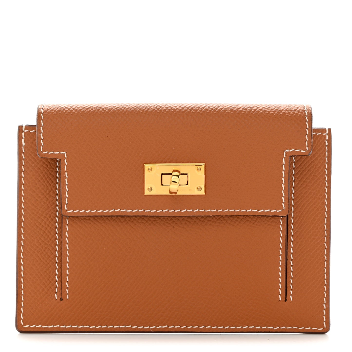 Epsom Kelly Pocket Compact Wallet Gold
