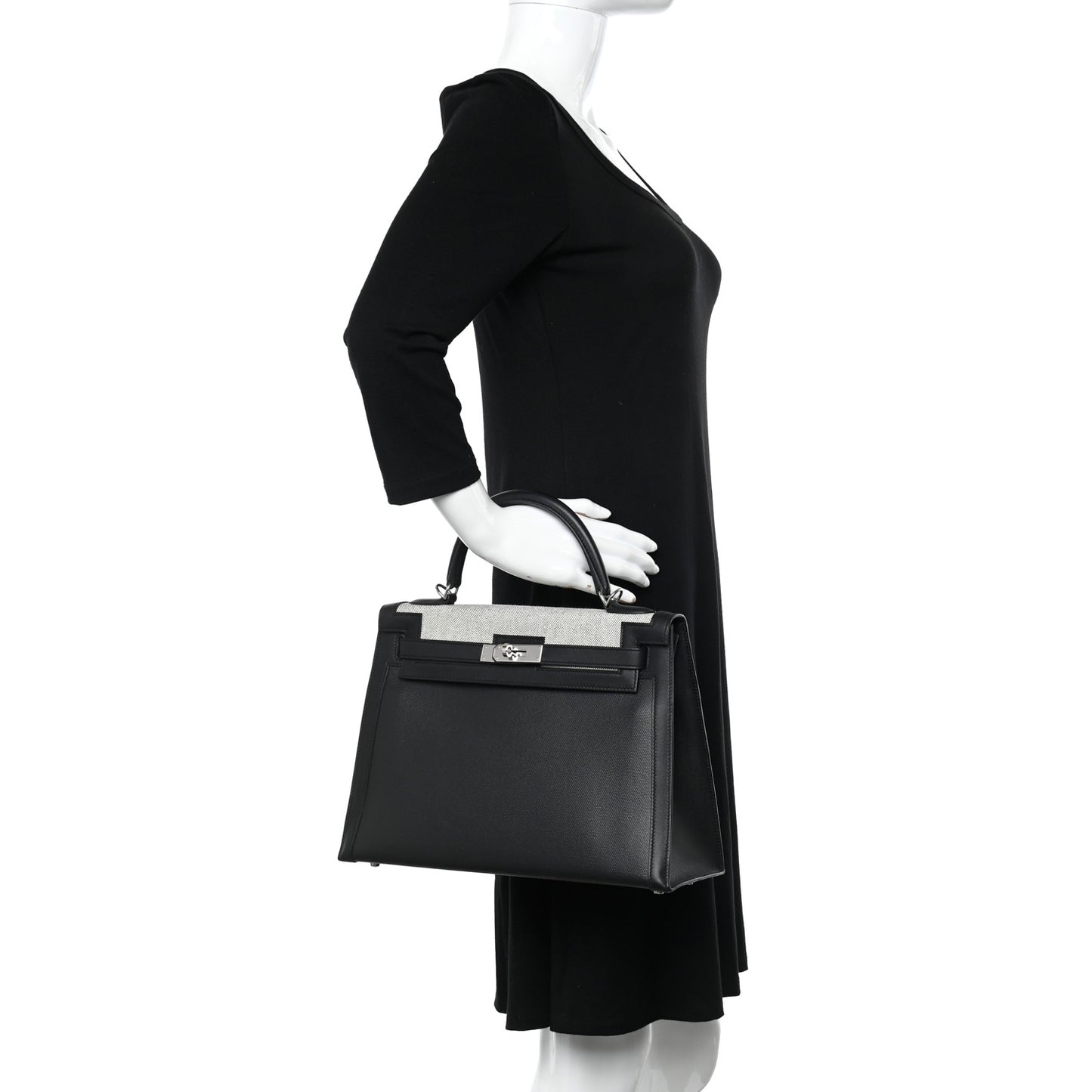 Berline Toile Swift Kelly Sellier 32 Black Ecru