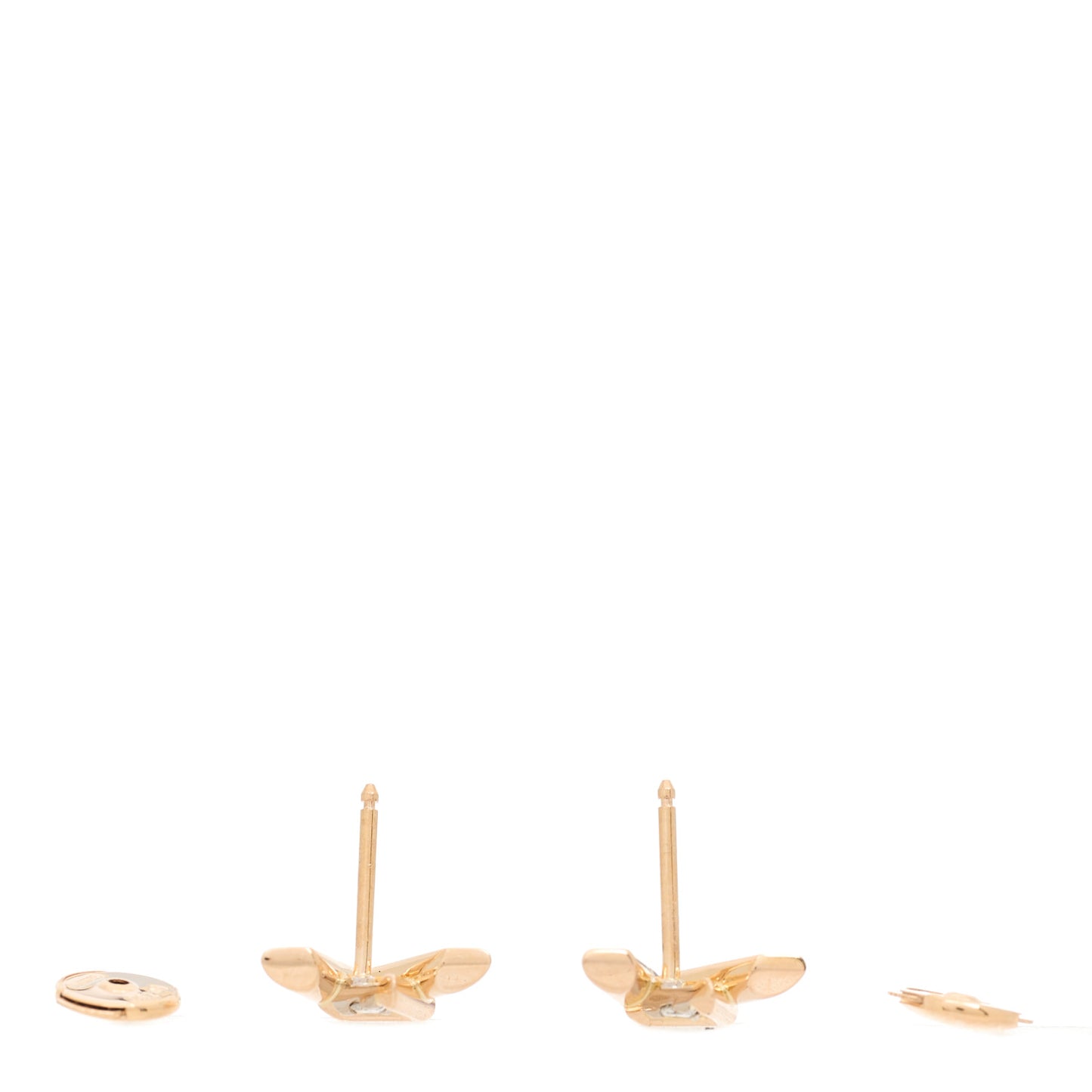18K Pink Gold Diamond LV Volt Stud Earrings