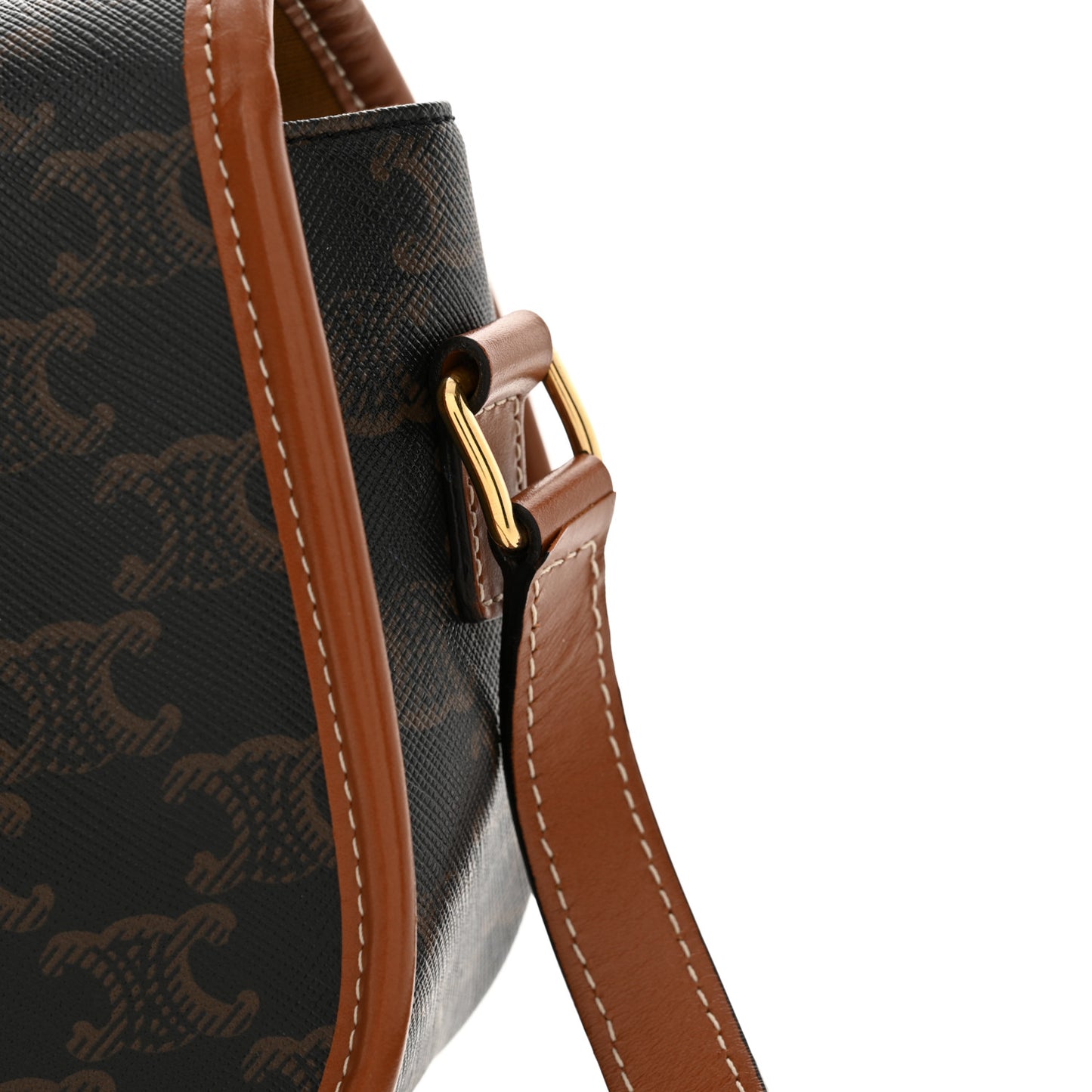 Triomphe Canvas Medium Folco Bag Tan