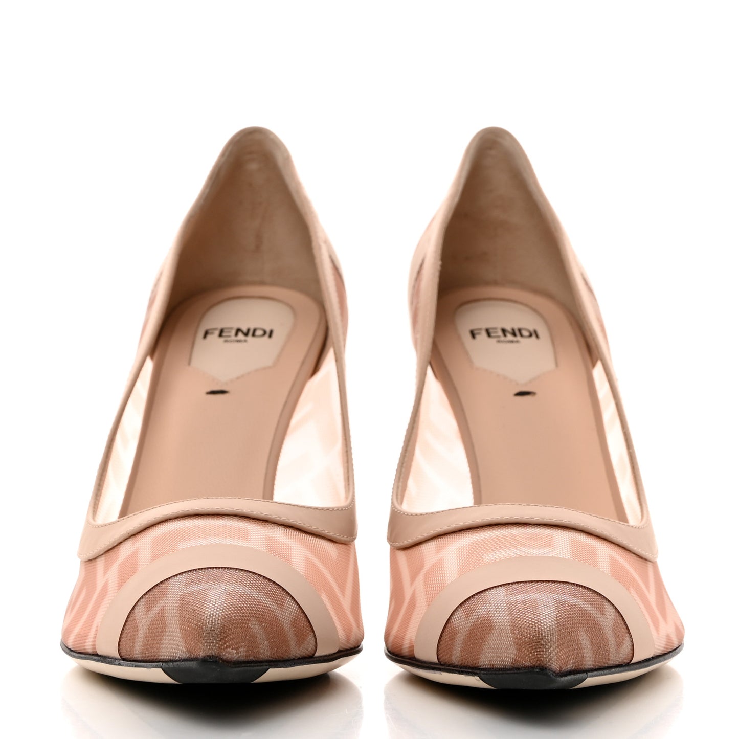 Technical Mesh Vitello Gommato FF Colibri 85mm Pumps 37 Rose Nudo