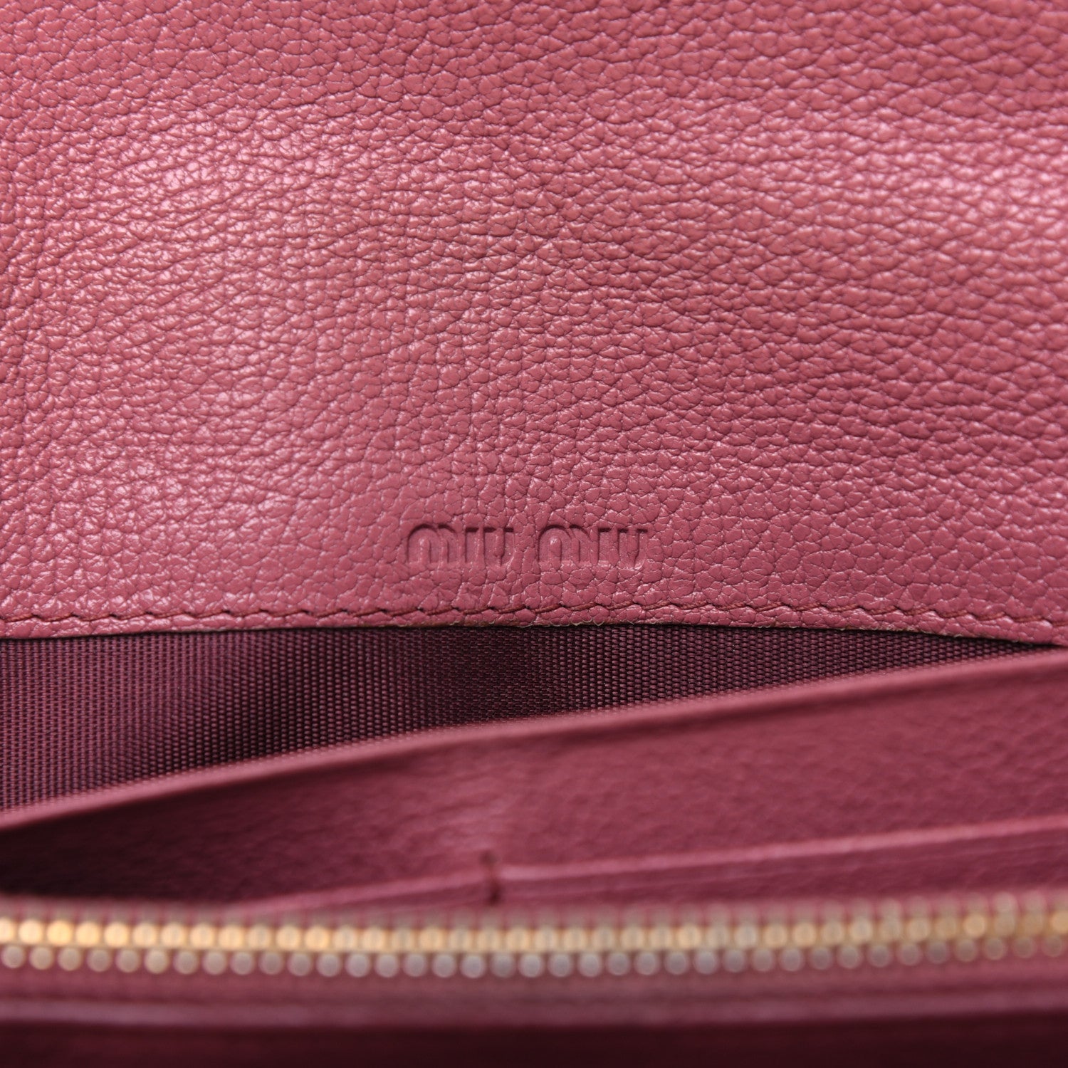 Miu Miu Goatskin Madras Bi-Color Continental Wallet Anticho Orchidea 9 of 26
