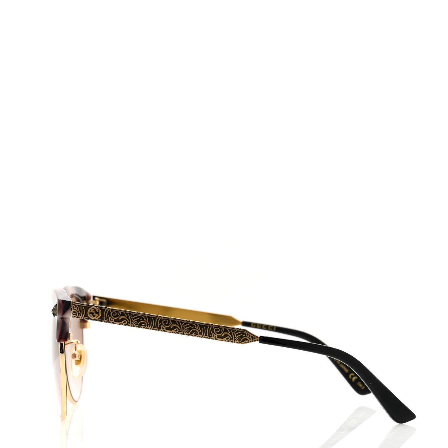Gucci Metal Tiger GG0222SK Sunglasses Tortoise 3 of 9