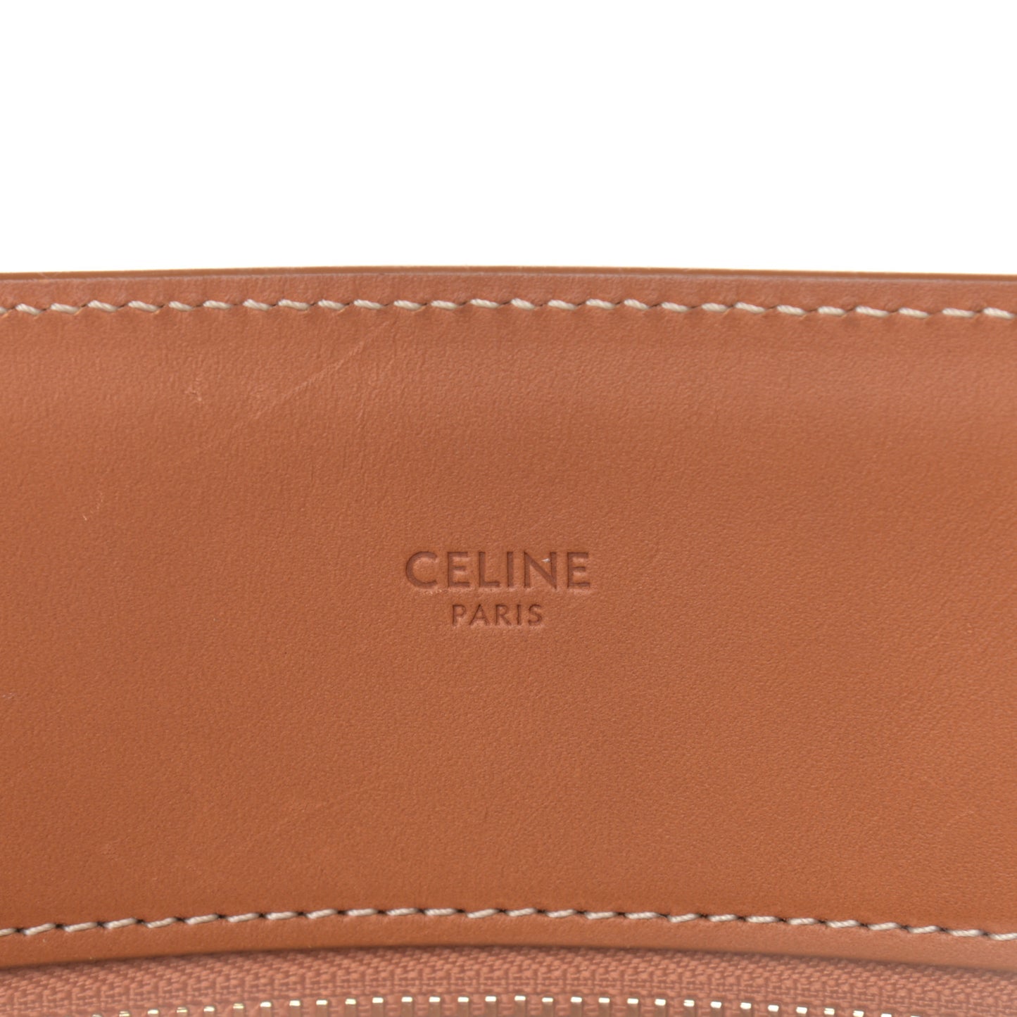 Canvas Calfskin Logo Print Small Vertical Cabas Natural Tan