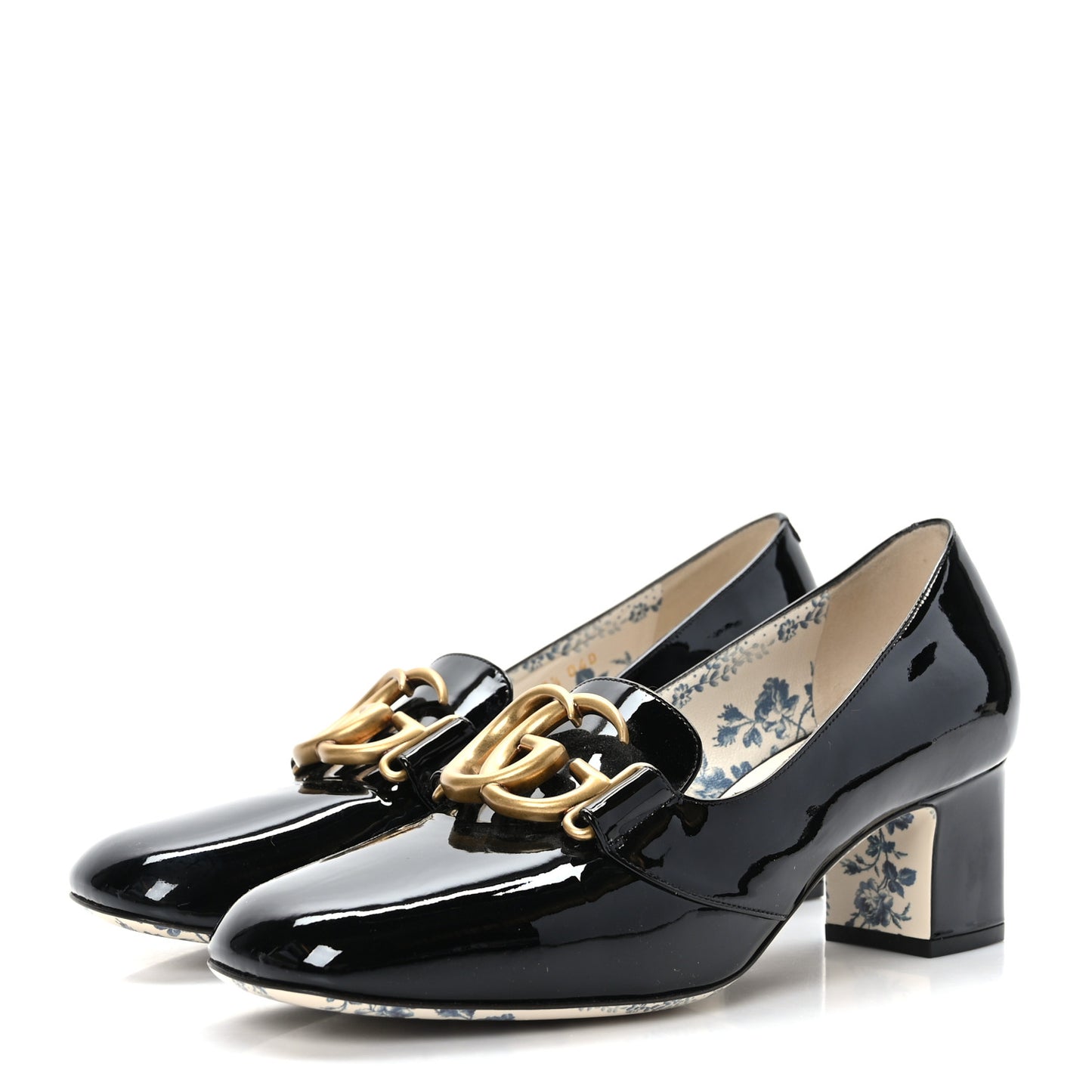 Vernice GG Victoire 55mm Loafer Pumps 39.5 Black