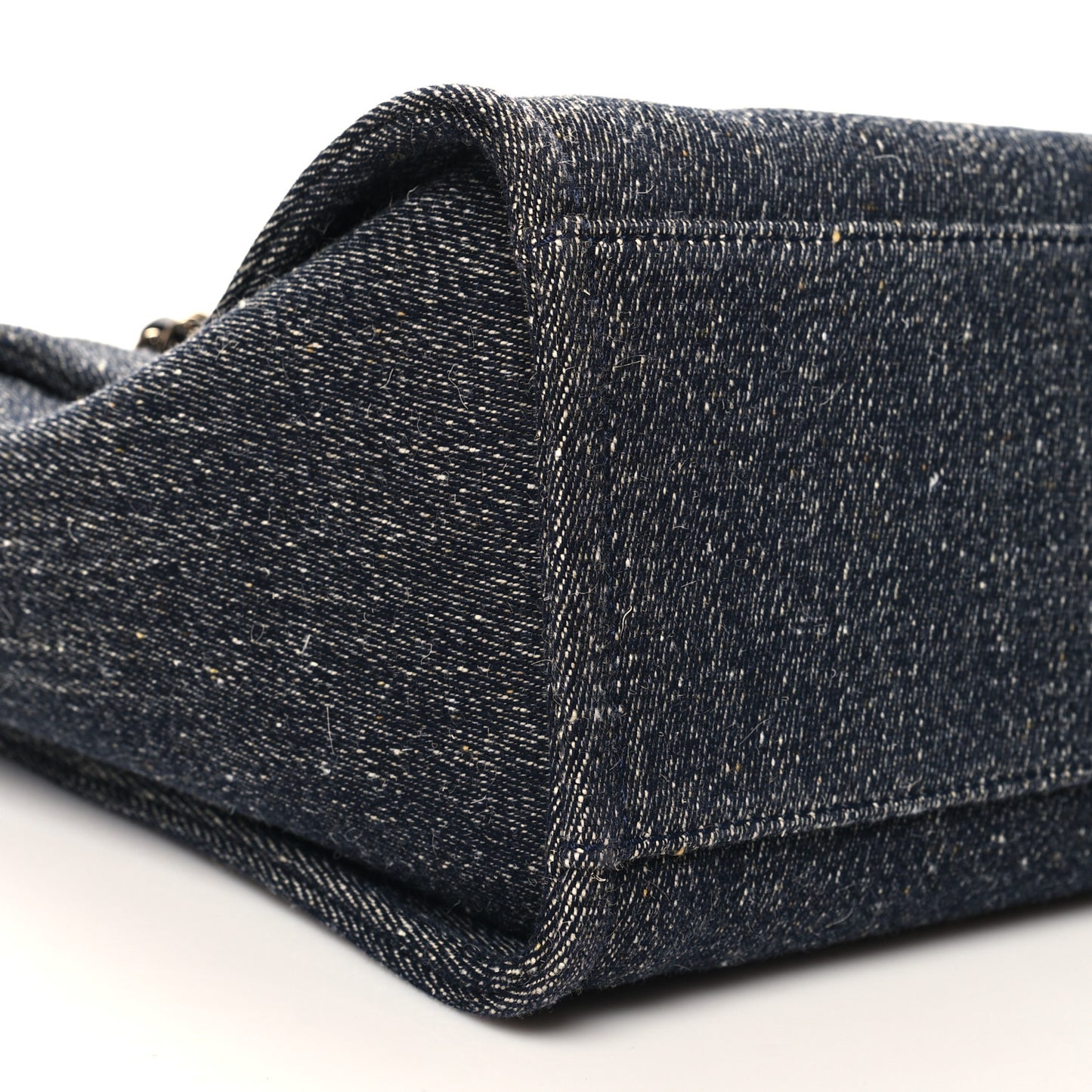 Denim Small Deauville Tote Dark Blue White
