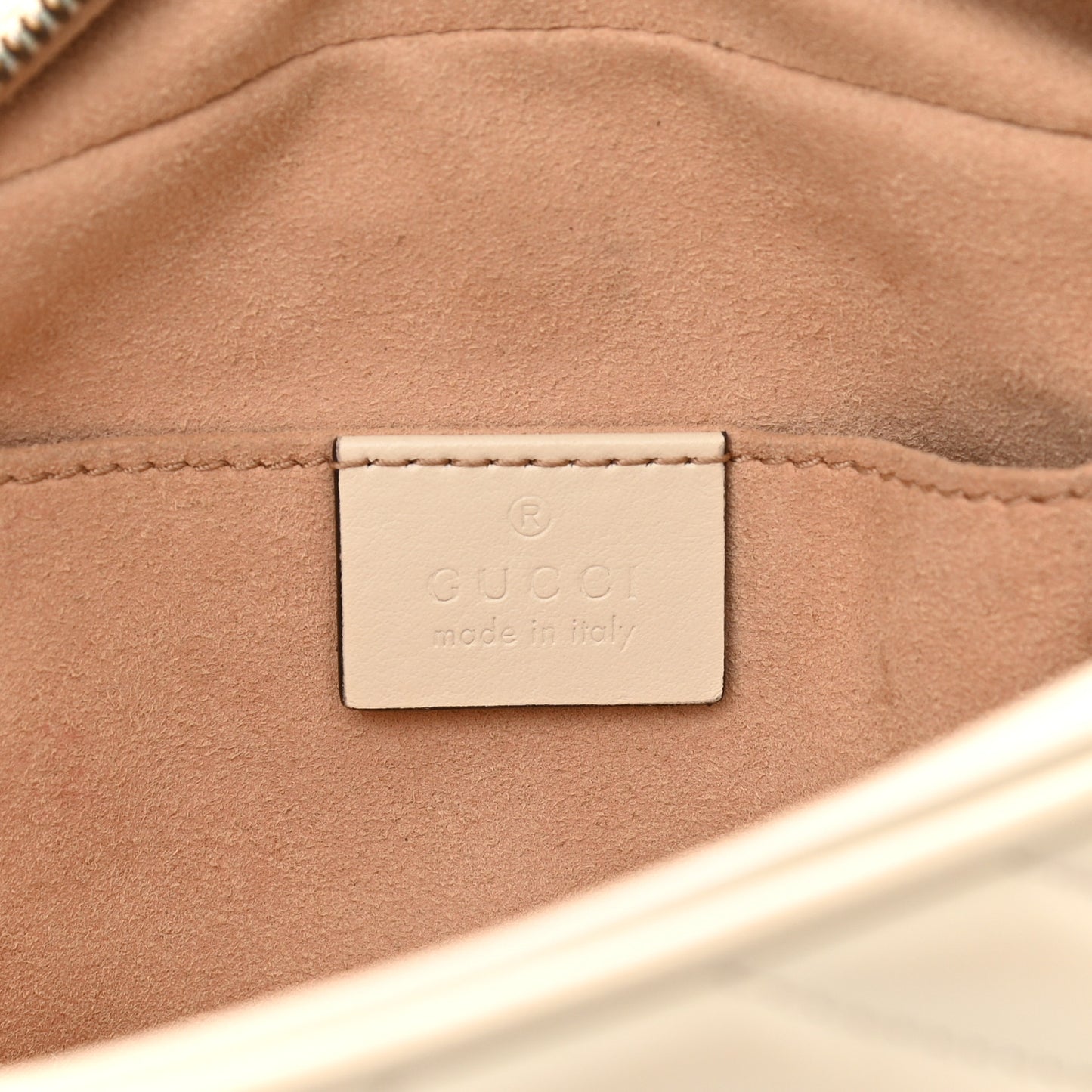 Calfskin Matelasse Small GG Marmont Chain Shoulder Bag White