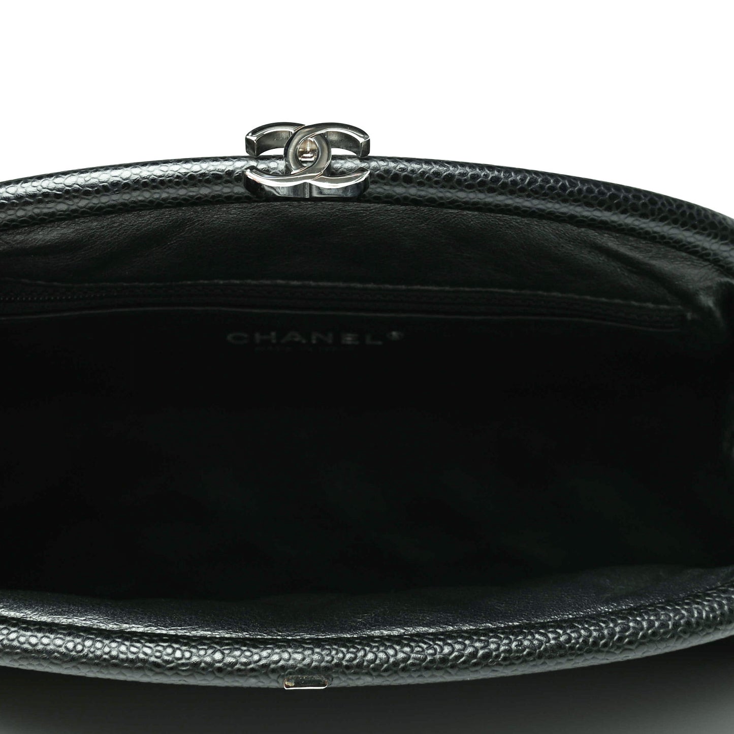 Caviar Quilted Timeless Clutch Black