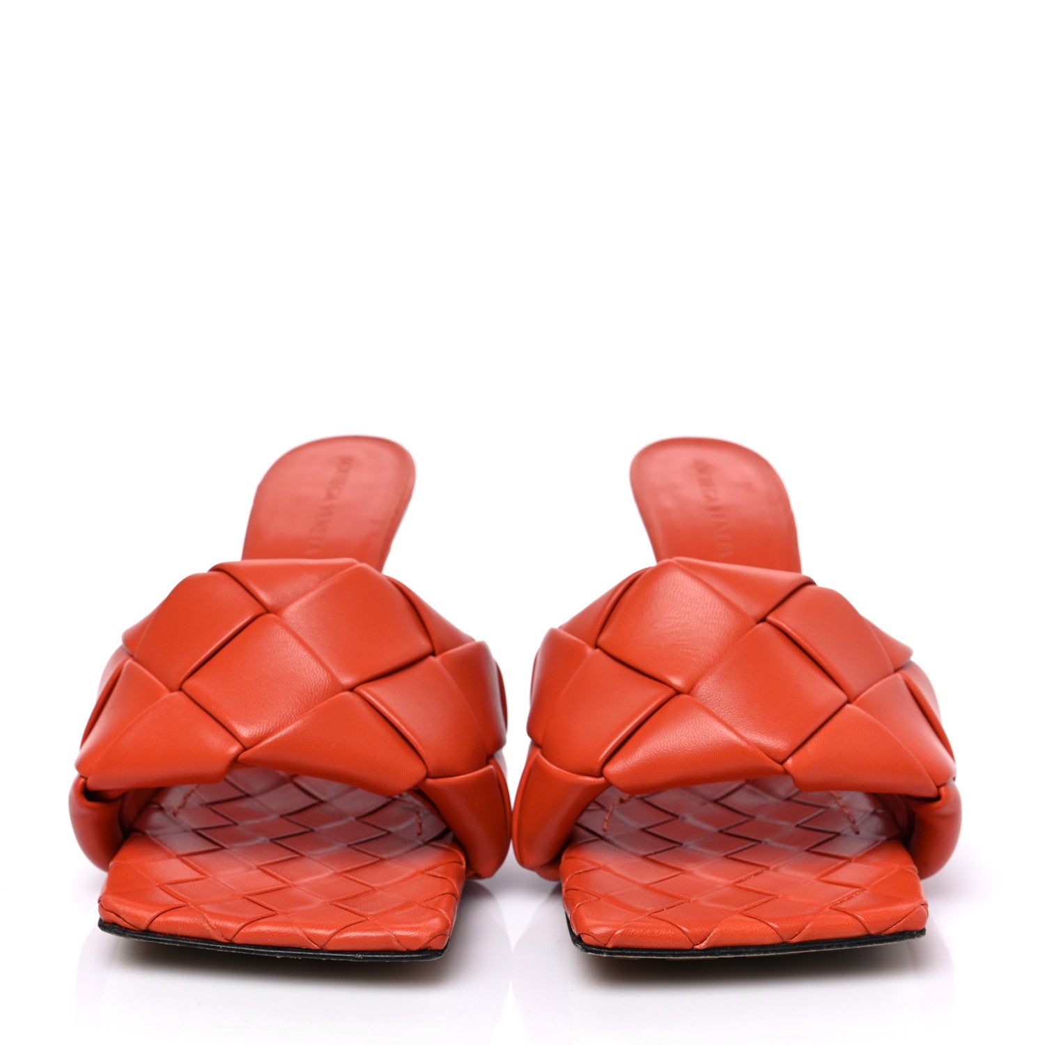 Bottega Veneta Nappa Maxi Intrecciato Lido Mule Sandals 39 Paprika 2 of 7