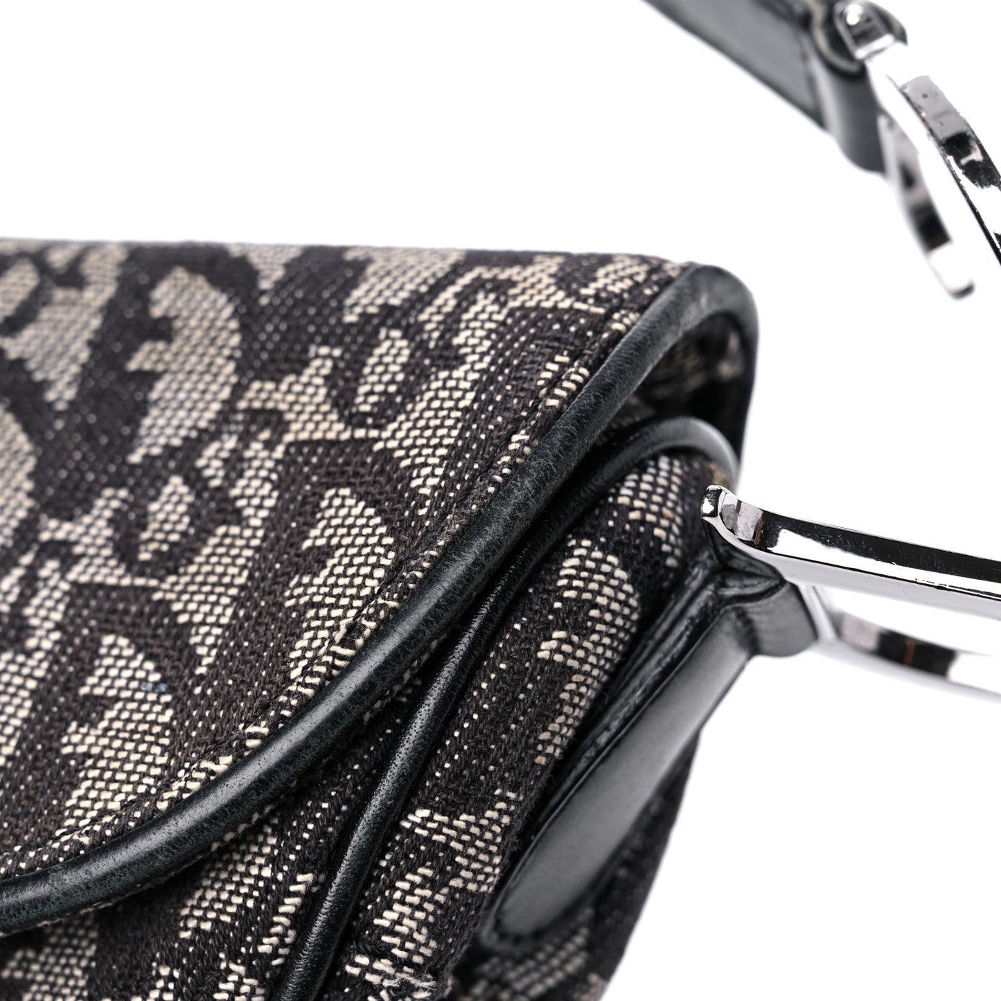 Monogram Saddle Bag Black