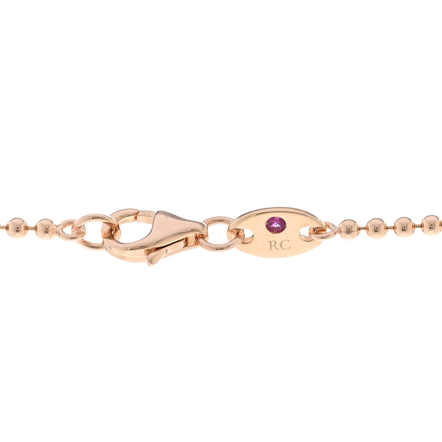 18K Rose Gold Diamond Sapphire Tsavorite Mother of Pearl Love in Verona Rainbow Medallion Necklace