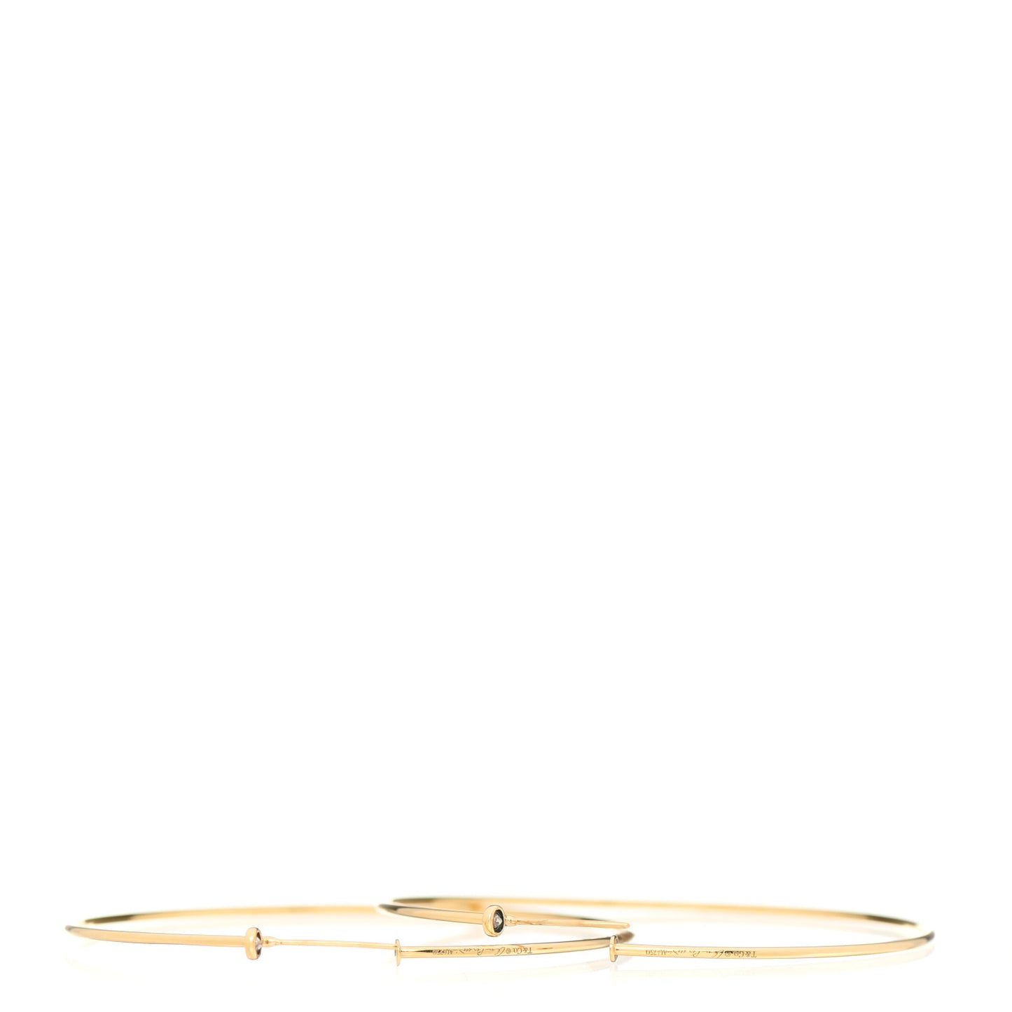 18K Yellow Gold Diamond Large Elsa Peretti Hoop Earrings