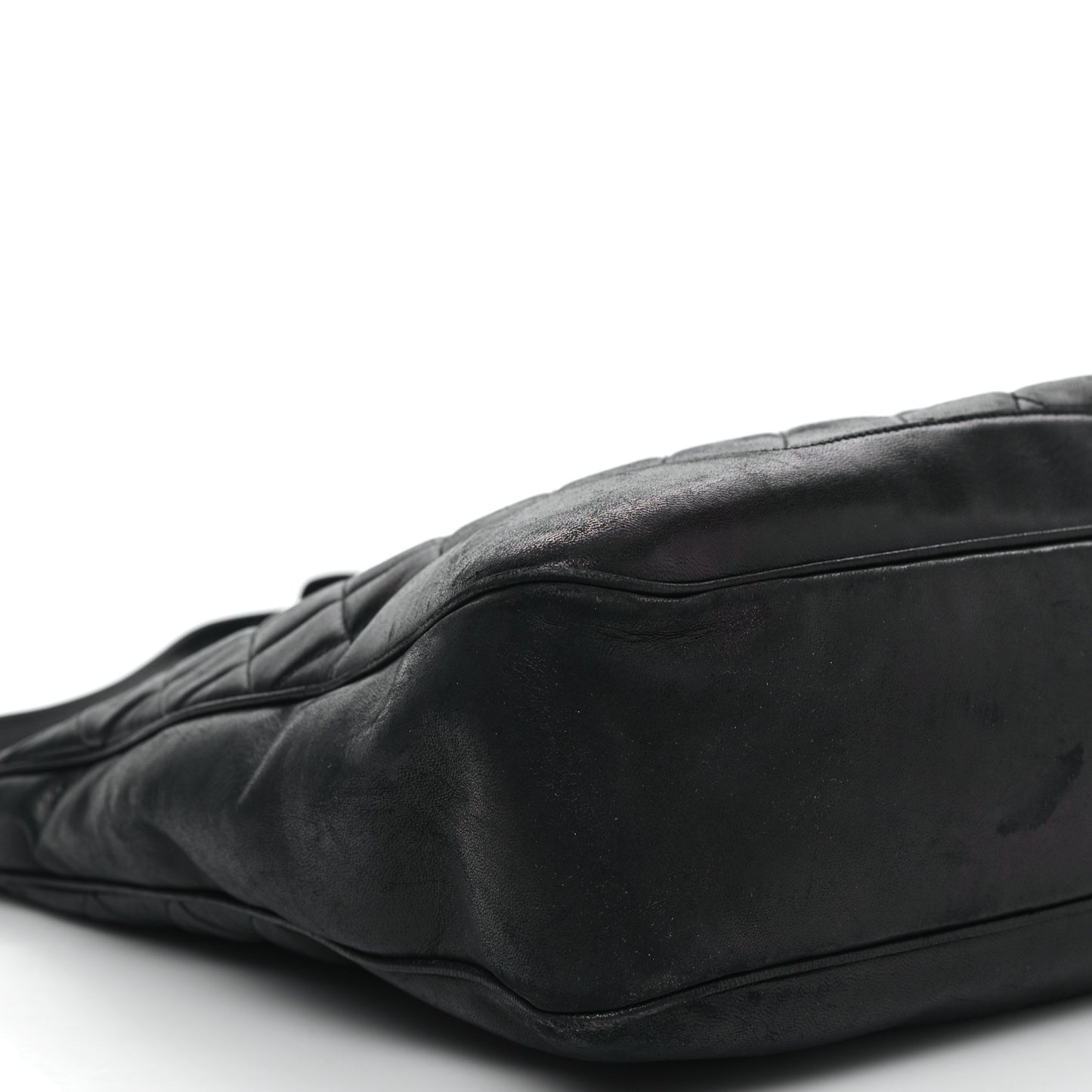 Lambskin Quilted CC Shoulder Bag Black