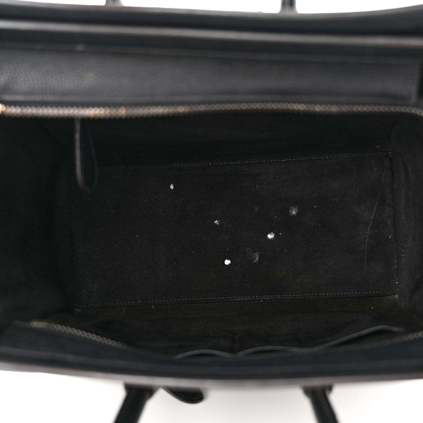 Drummed Calfskin Micro Luggage Black