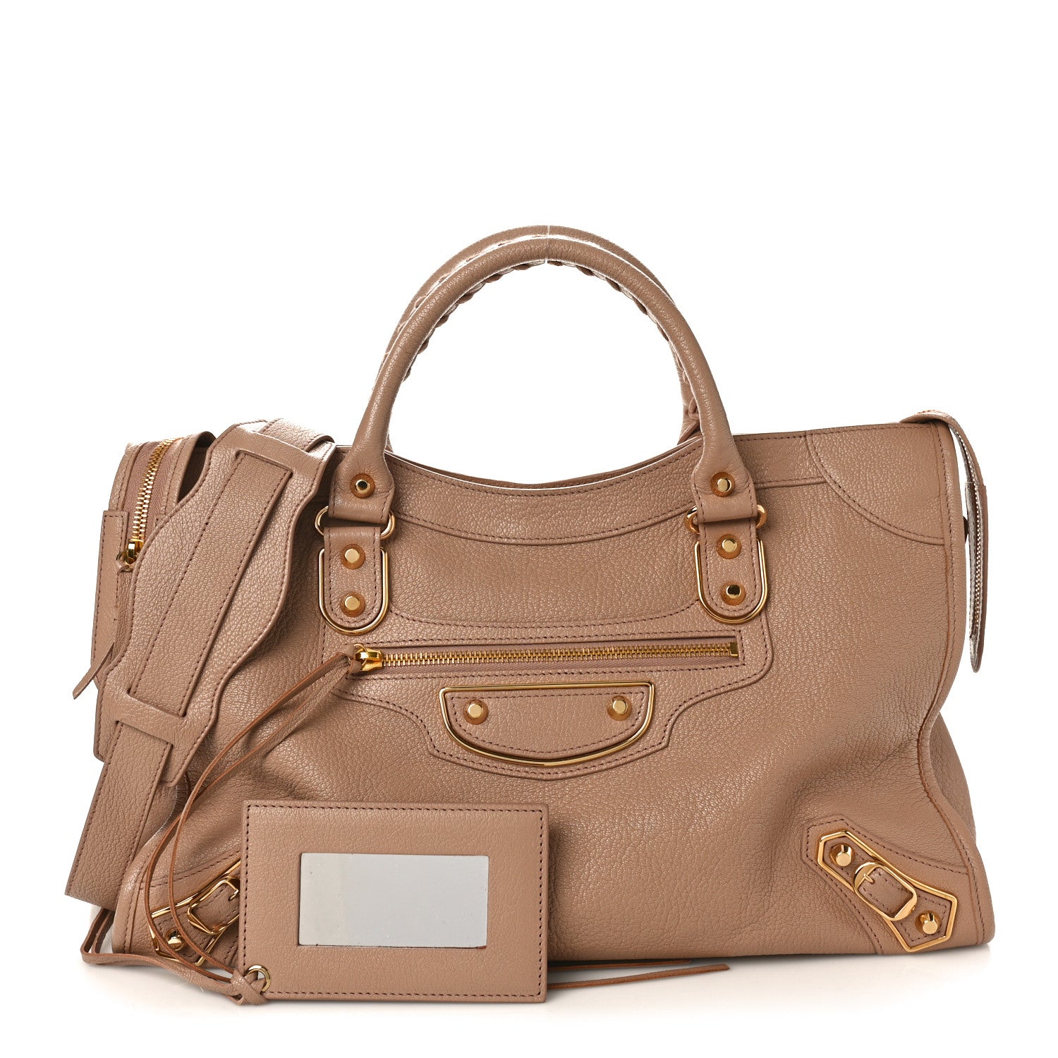 Balenciaga Chevre Gold Metallic Edge Hardware City Rose Des Sables 1 of 11