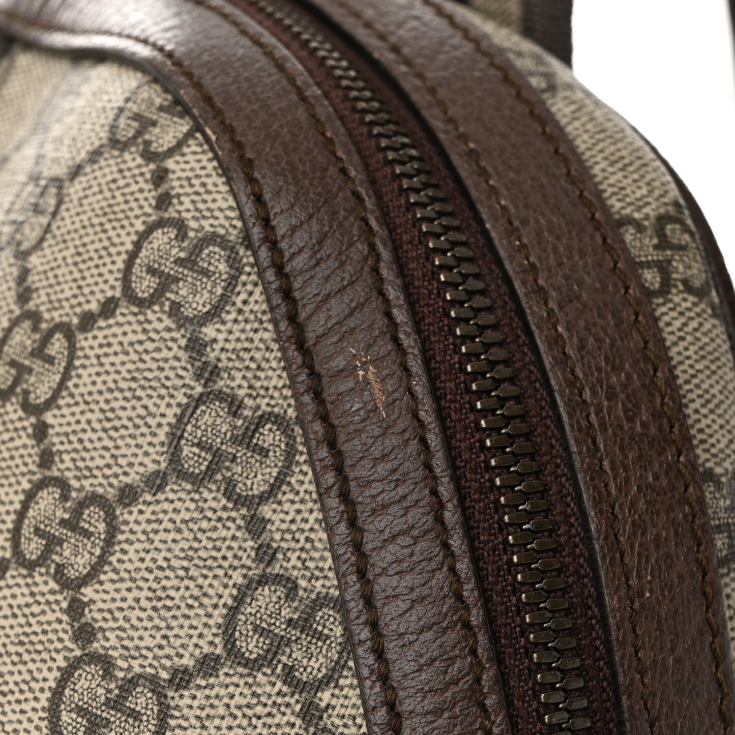 GG Supreme Monogram Medium Ophidia Day Backpack Brown