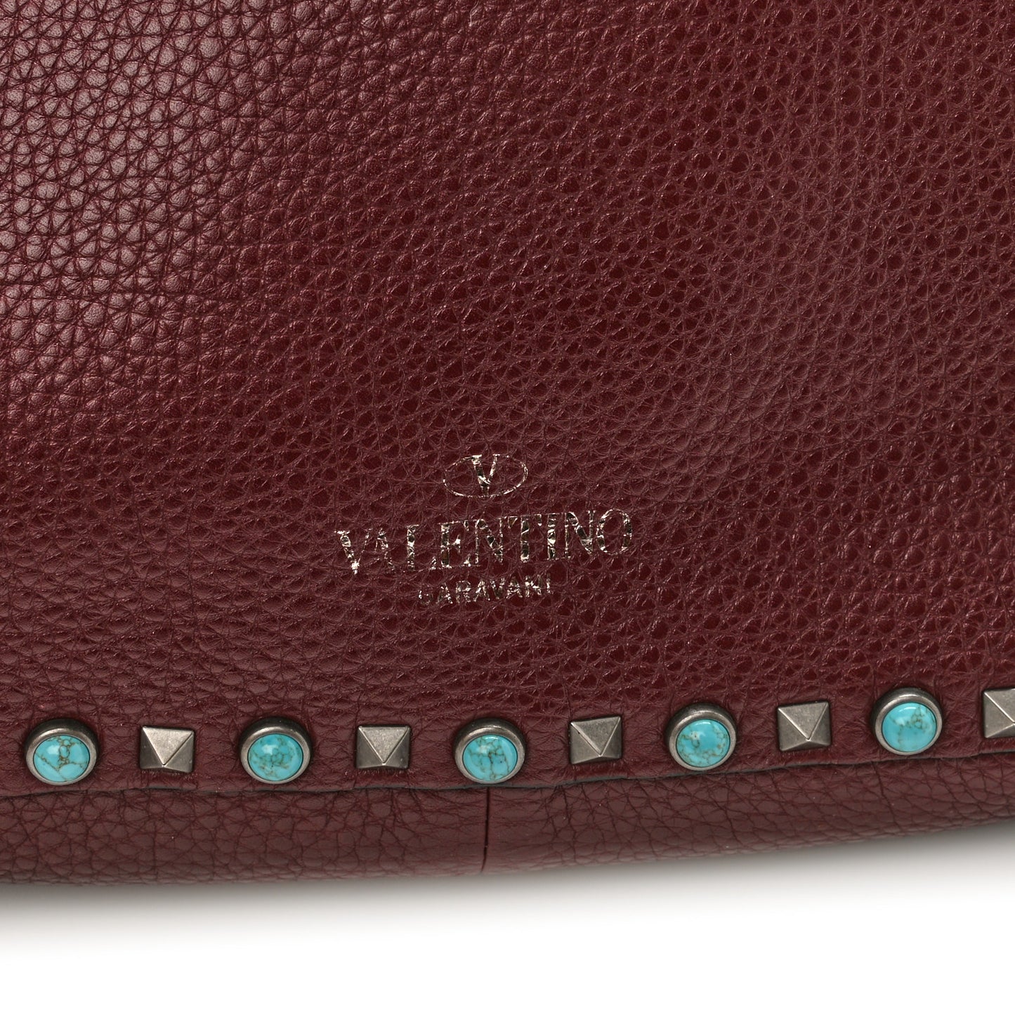 Stampa Alce Calfskin Medium Guitar Strap Rockstud Rolling Reversible Tote Wine Yellow